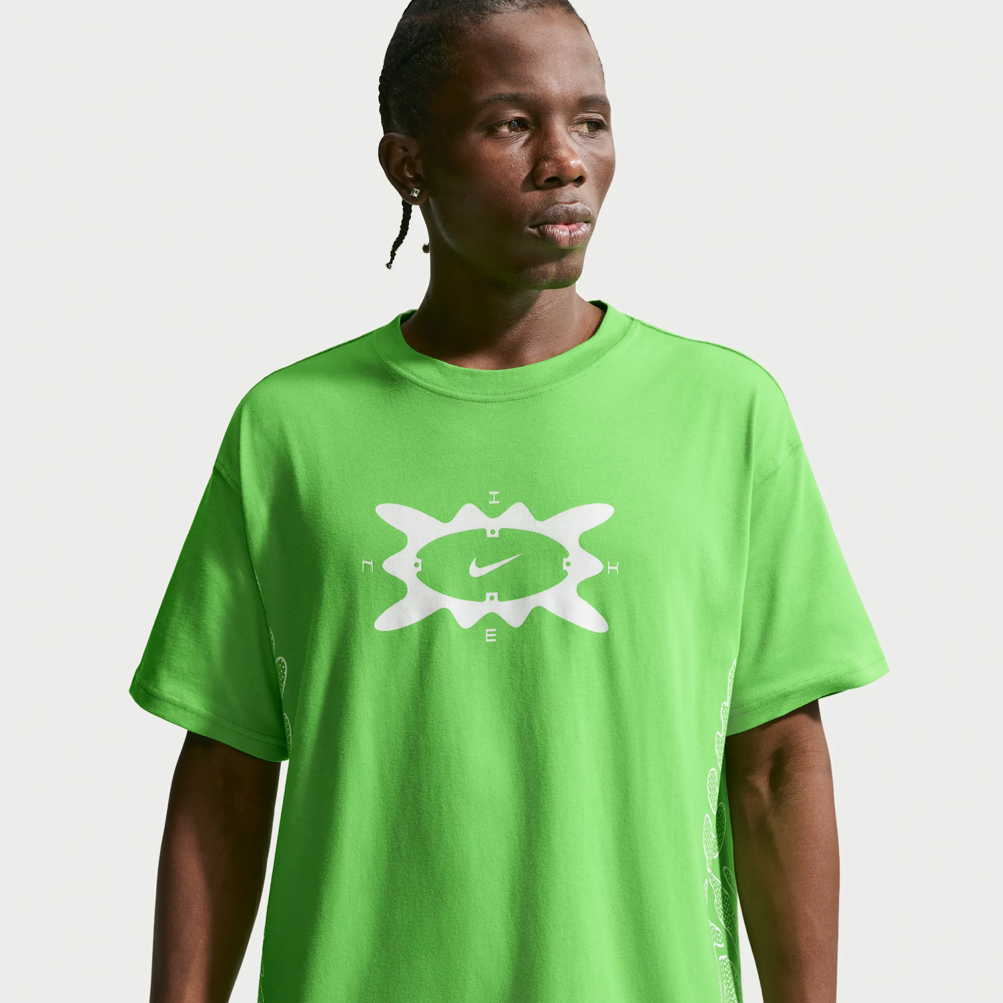 Nike T-Shirt - Green - Cotton
