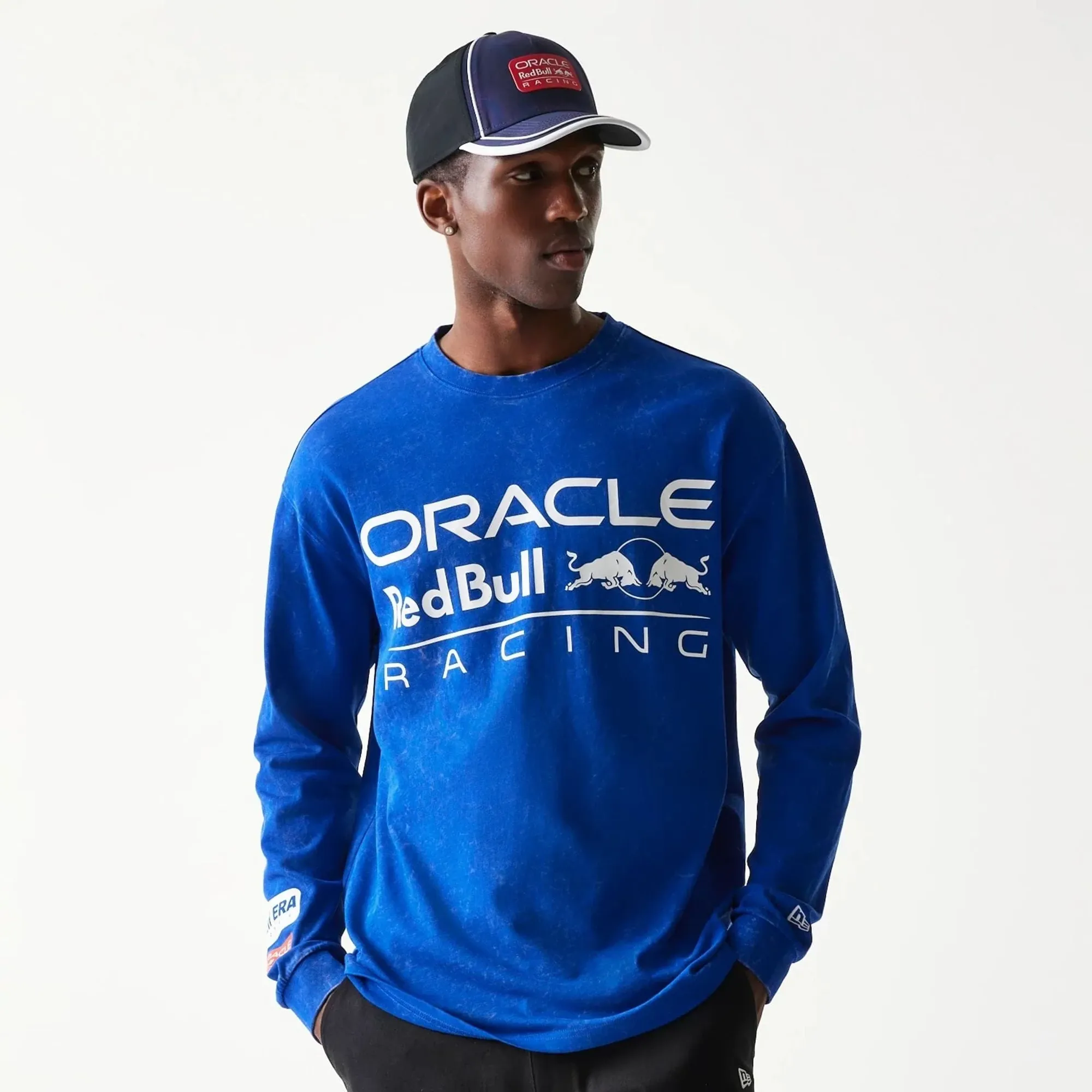 Red Bull Racing Linear Graphic Blue Long Sleeve T-Shirt New Era Cap adult unisex