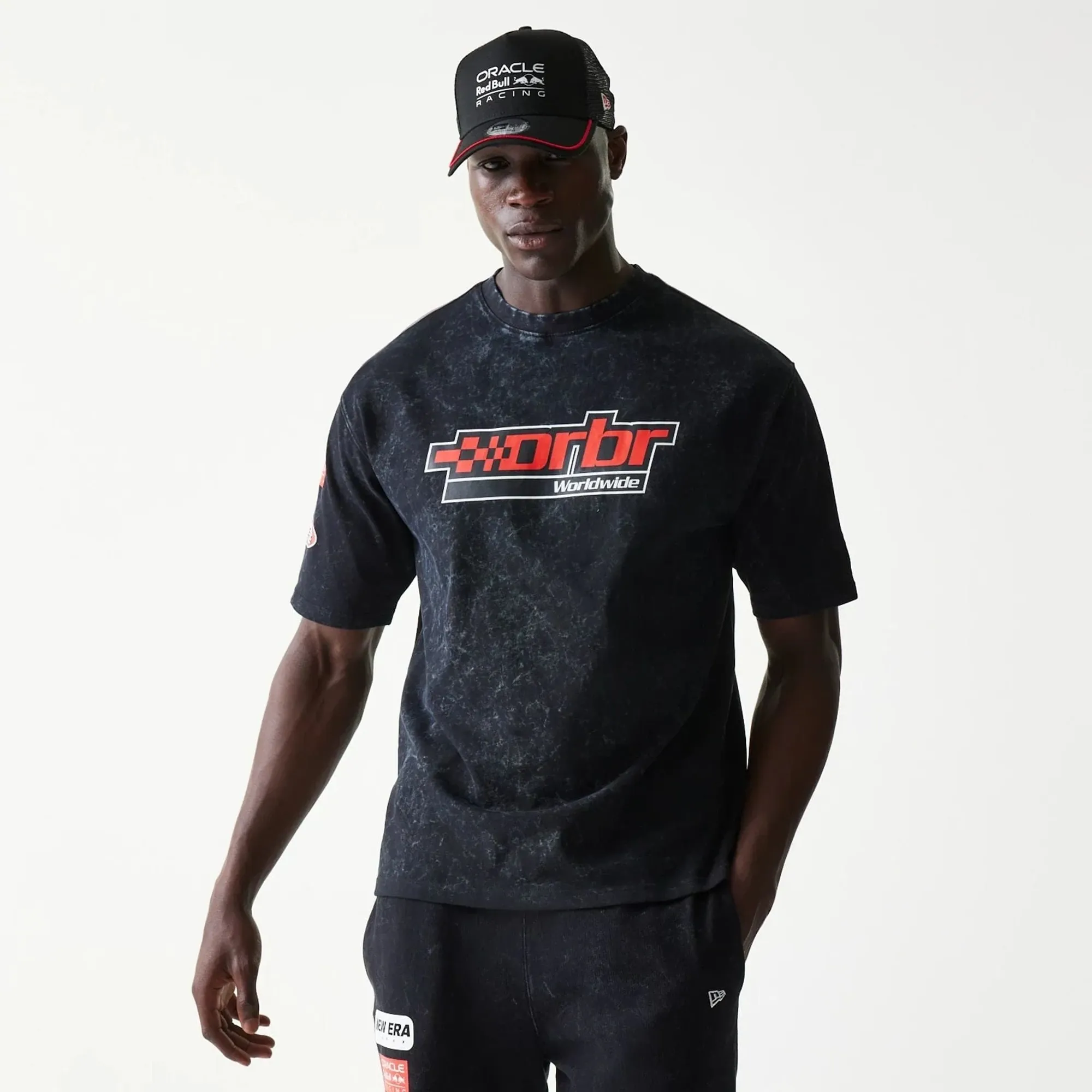 Red Bull Racing Graphic Black Oversized T-Shirt New Era Cap adult unisex
