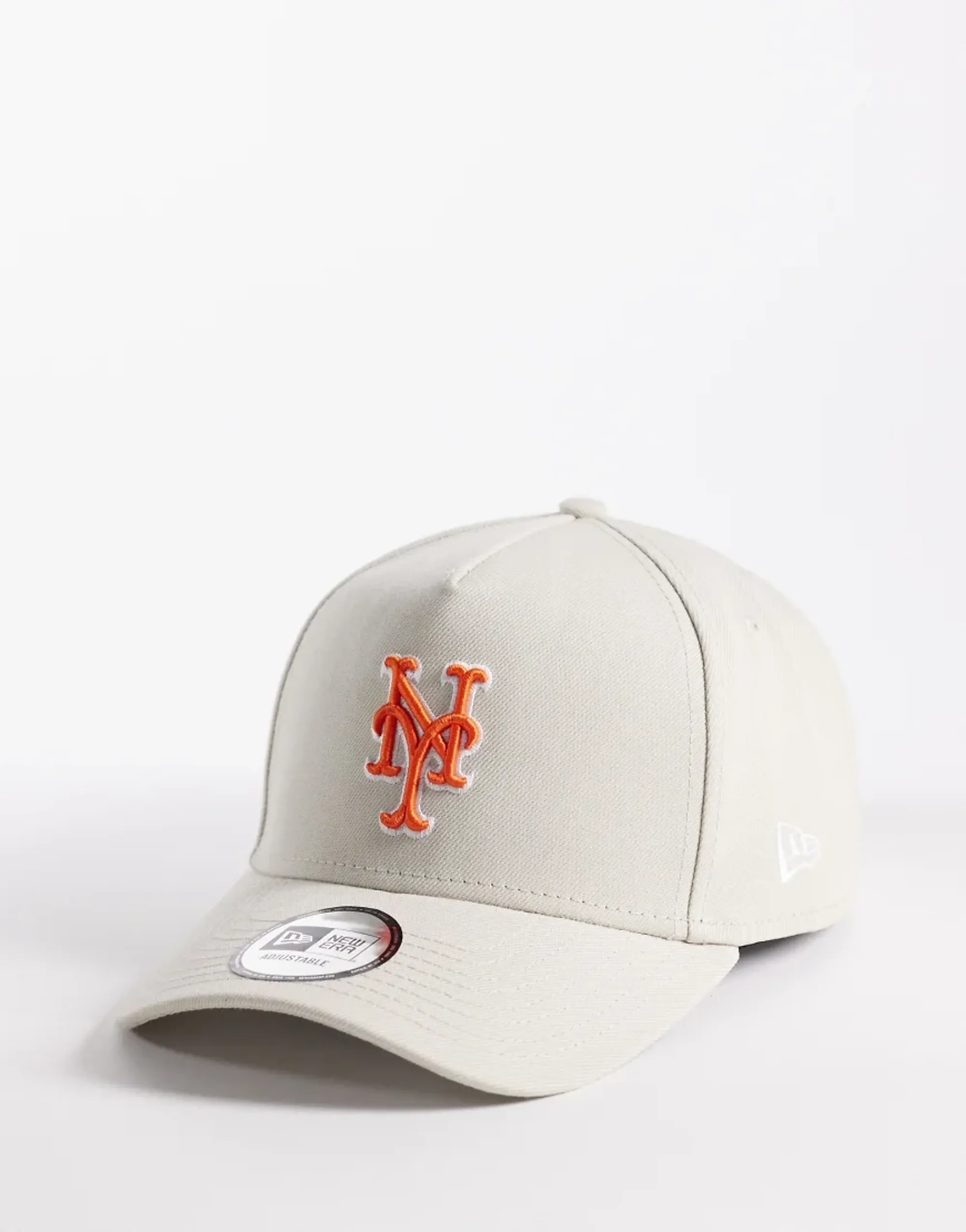 New Era Cap New Era Ny Mets E-Frame Outline Script Logo Cap In Beige-Neutral