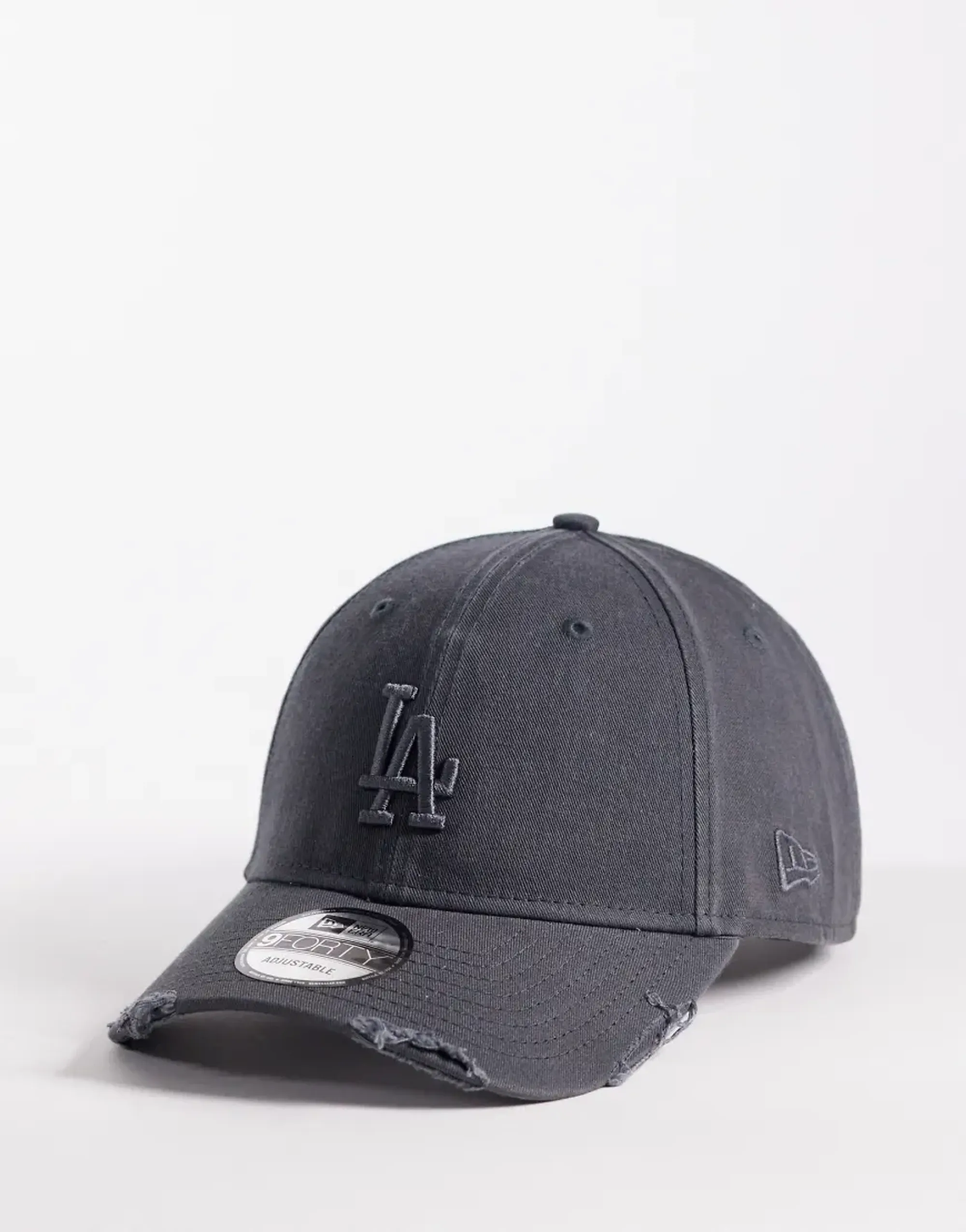 New Era Cap New Era La Dodgers 9Forty Distressed Cap In Washed Grey