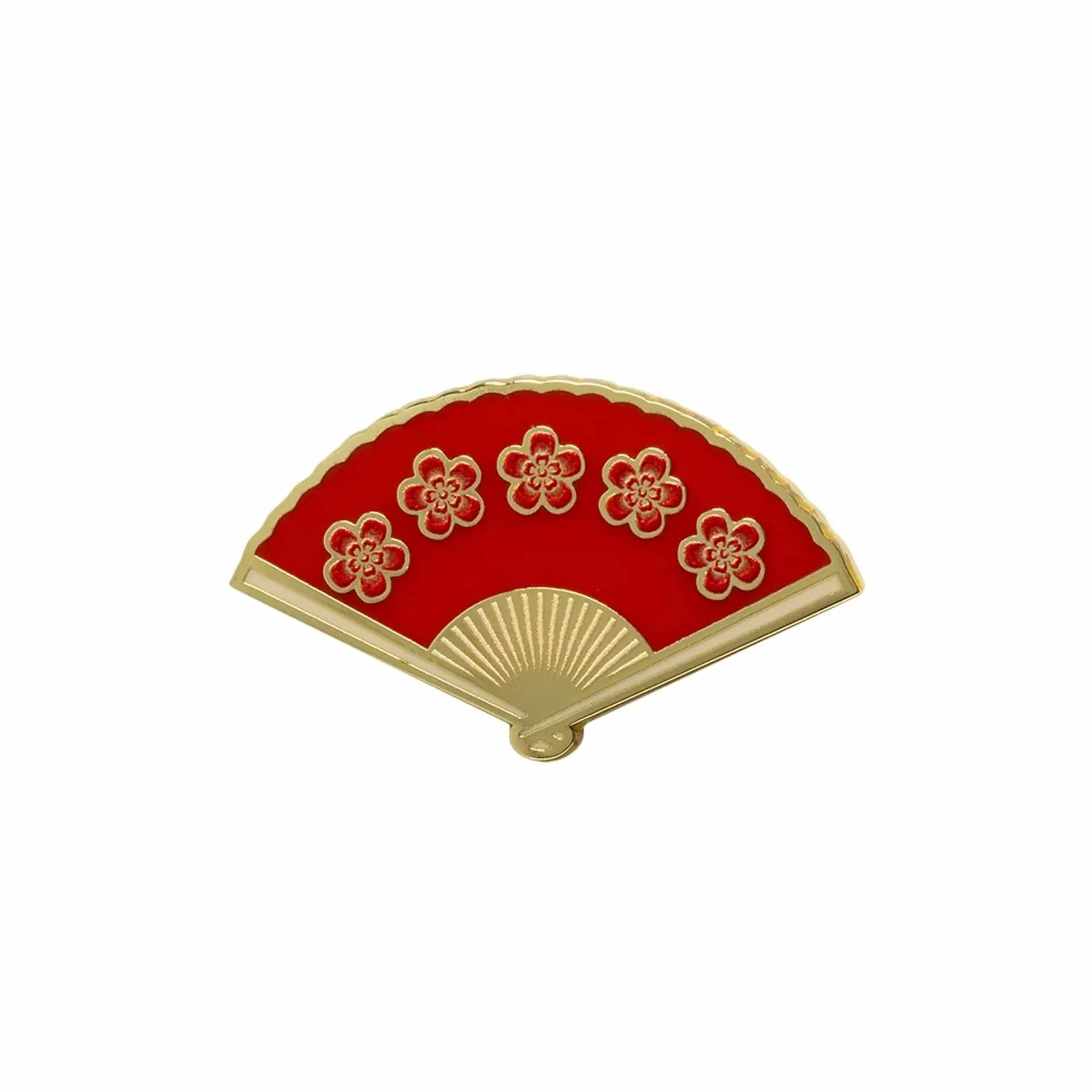 New Era Lunar New Year Fan Gold Pin Badge adult unisex