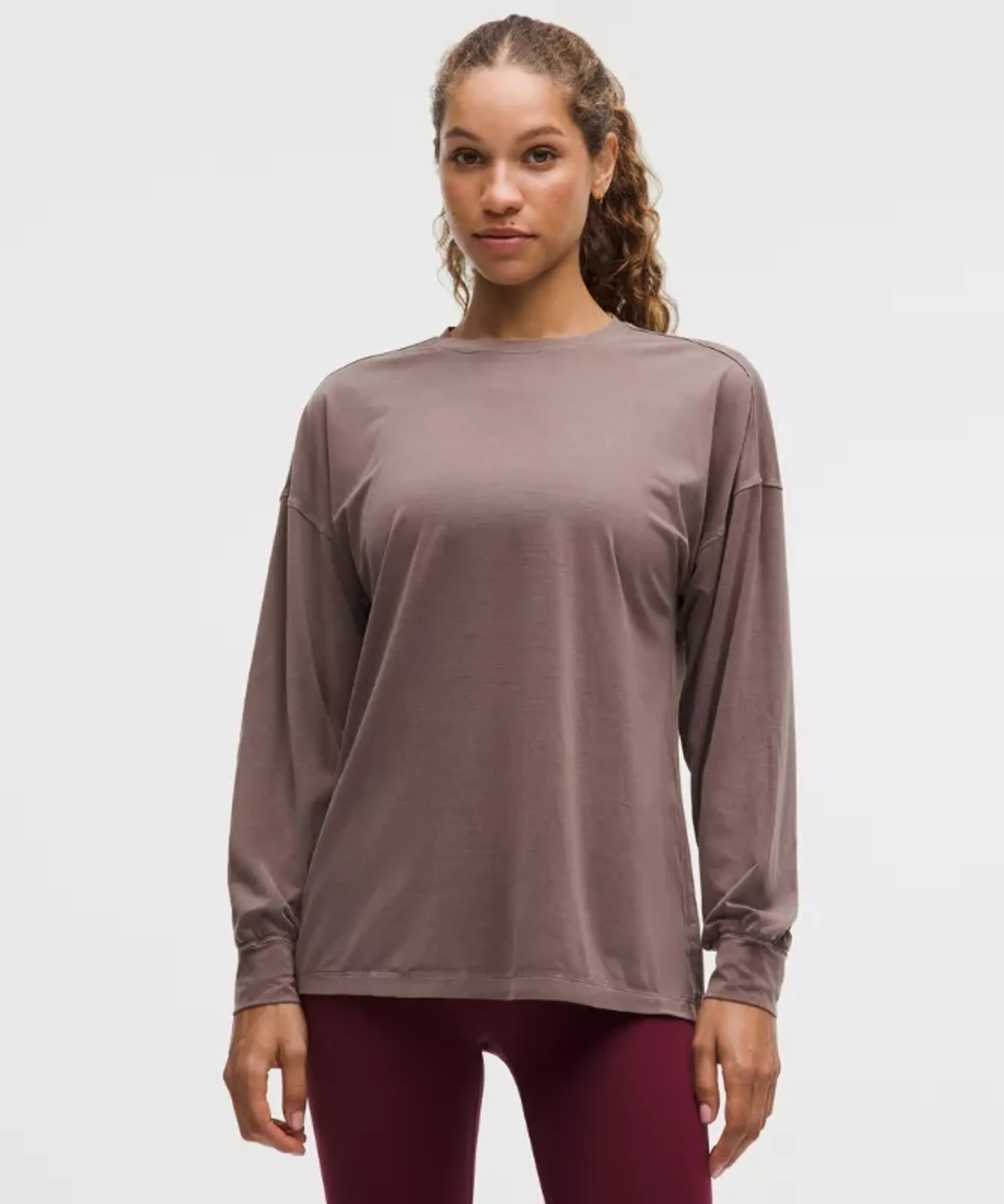 lululemon – Women's EasySet Relaxed Long-Sleeve Shirt Wash – Color Khaki – Size 0