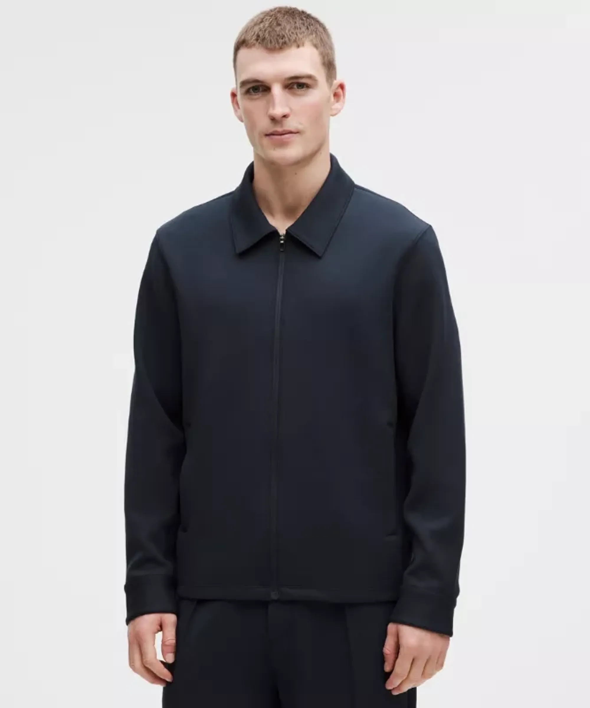 lululemon – Men's Smooth Spacer Collared Full Zip Hoodie – Color Blue – Size Large