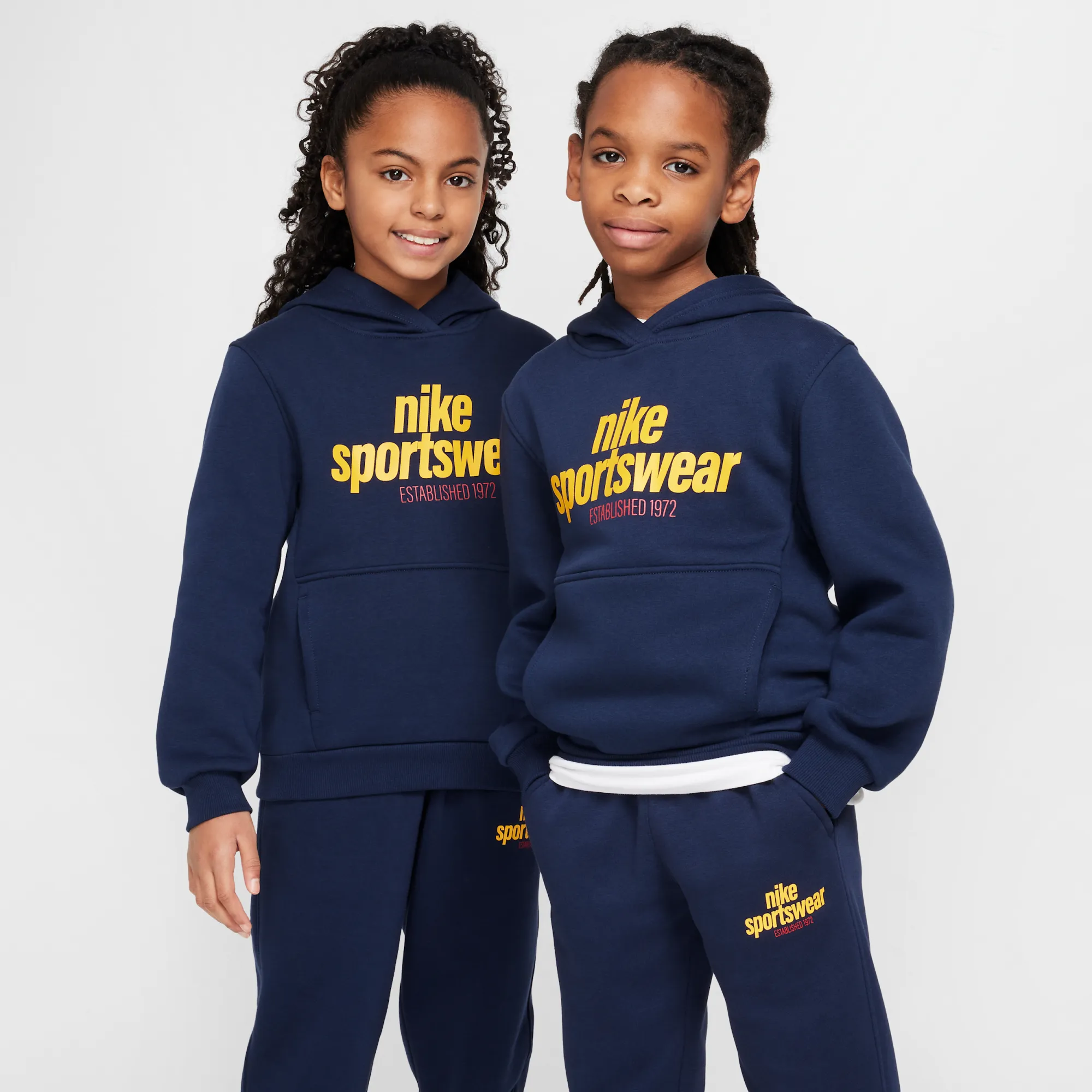 Nike Club Fleece Older Kids' Hoodie - Blue - Cotton/Polyester