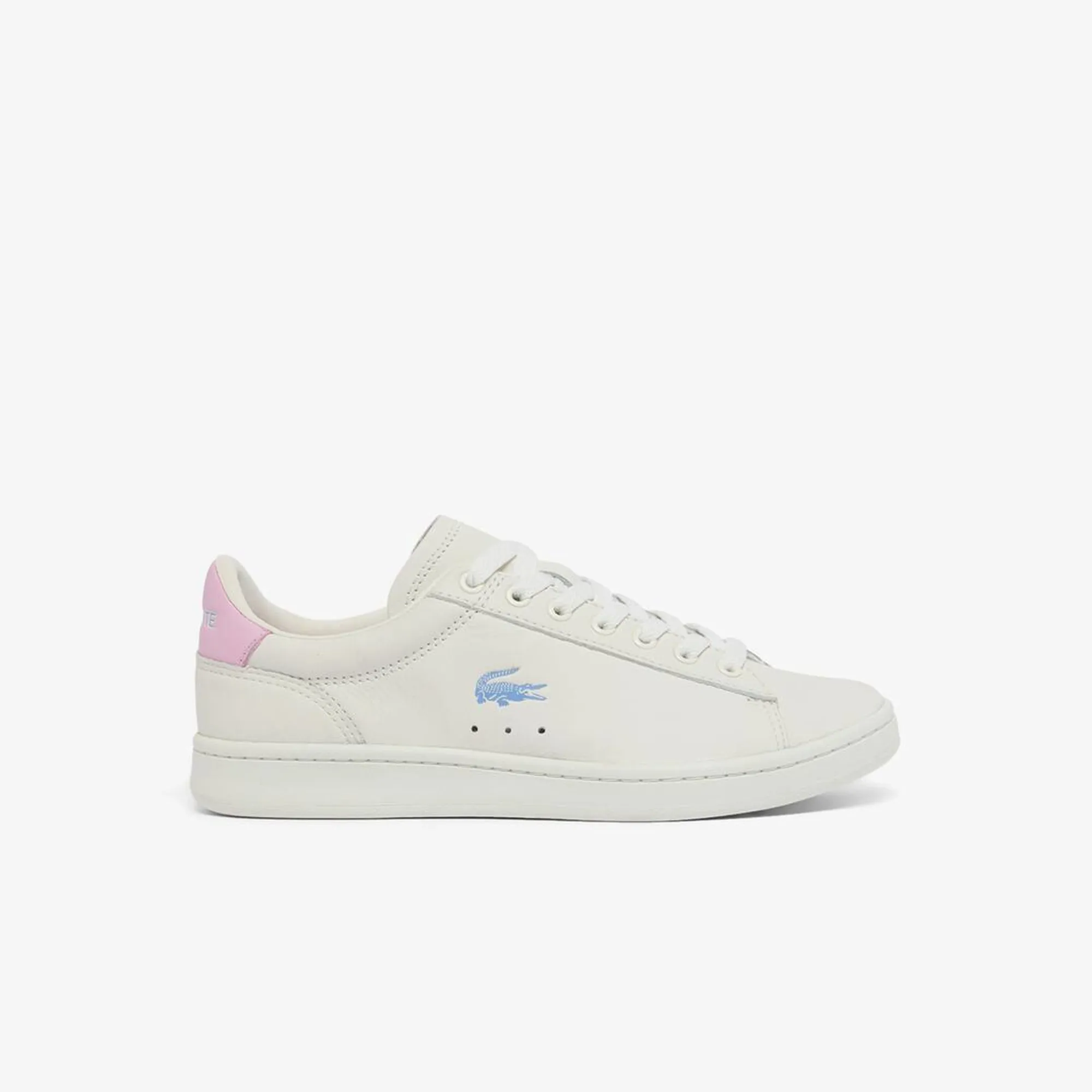 Lacoste Women's Carnaby Set Leather Sneakers - Off White / Light Pink / Blue