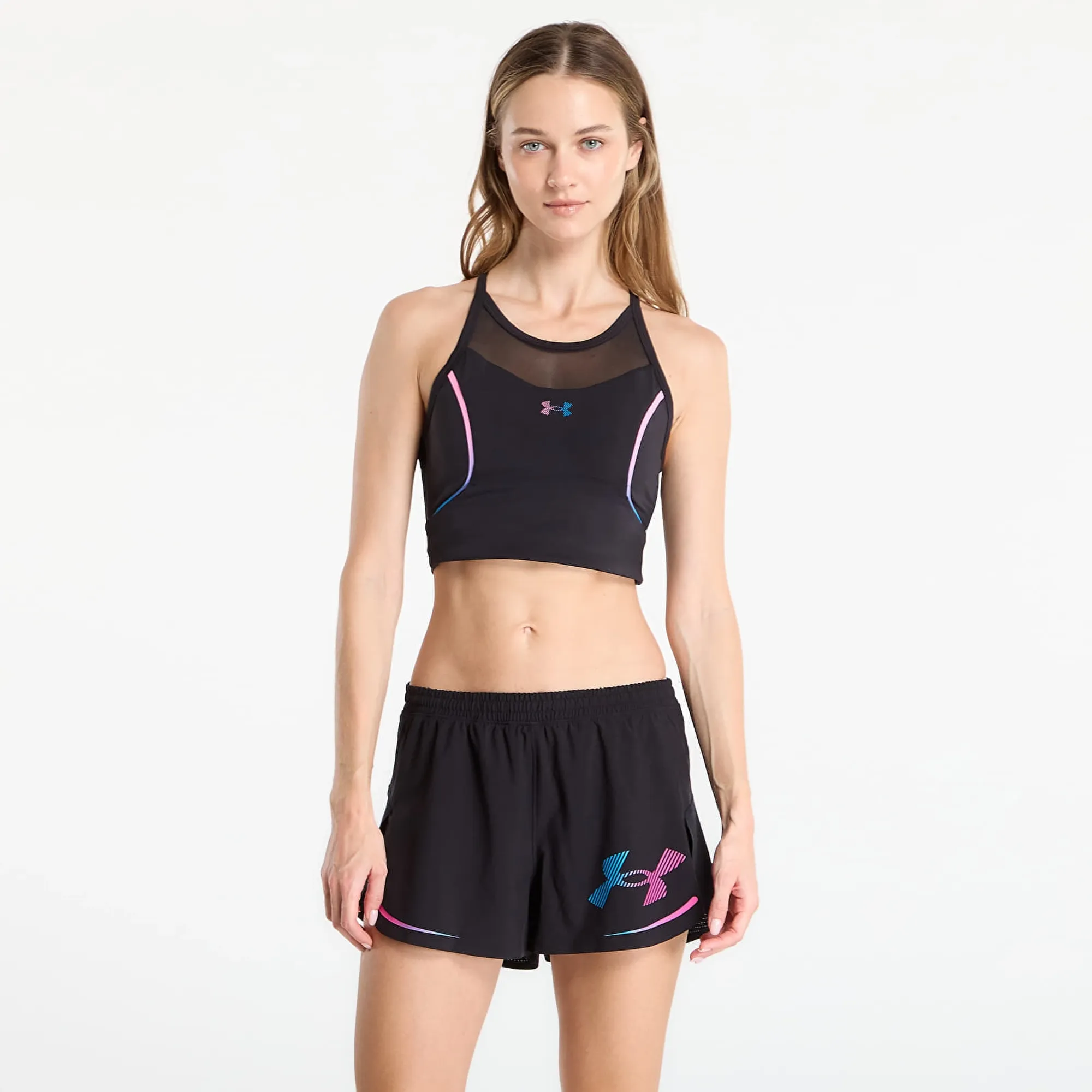 Under Armour  Velociti Elite Women's Crop Tank Ultimate Black / Rebel Pink / Capri L