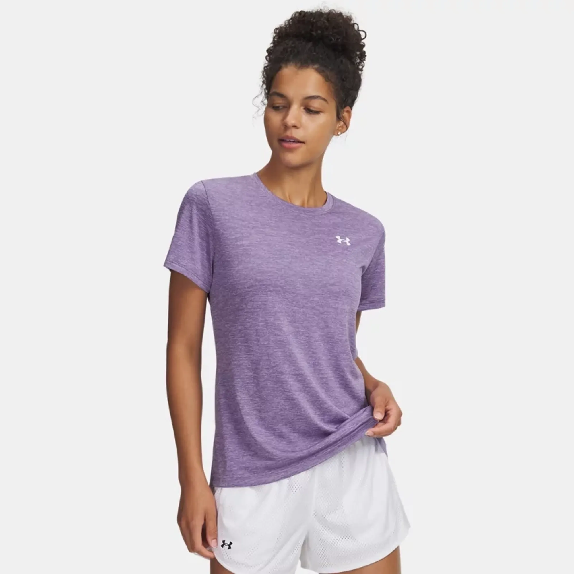 Under Armour  Tech™ Twist Women's Short Sleeve Purple Luxe / White L