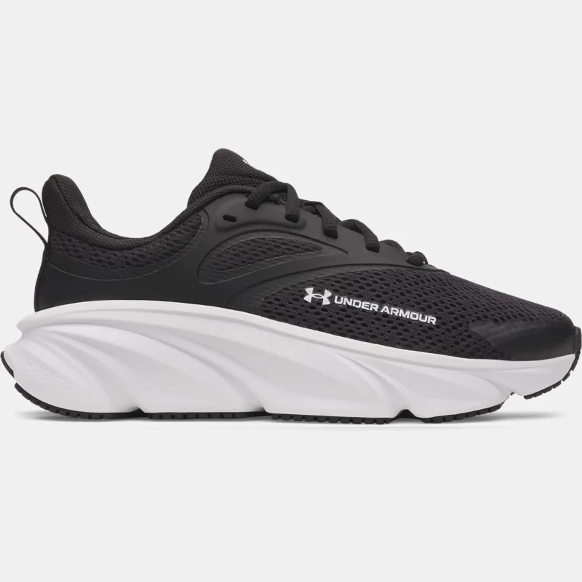 Under Armour  Rogue 6 Boys' Grade School Running Shoes Black / Black / White 3.5