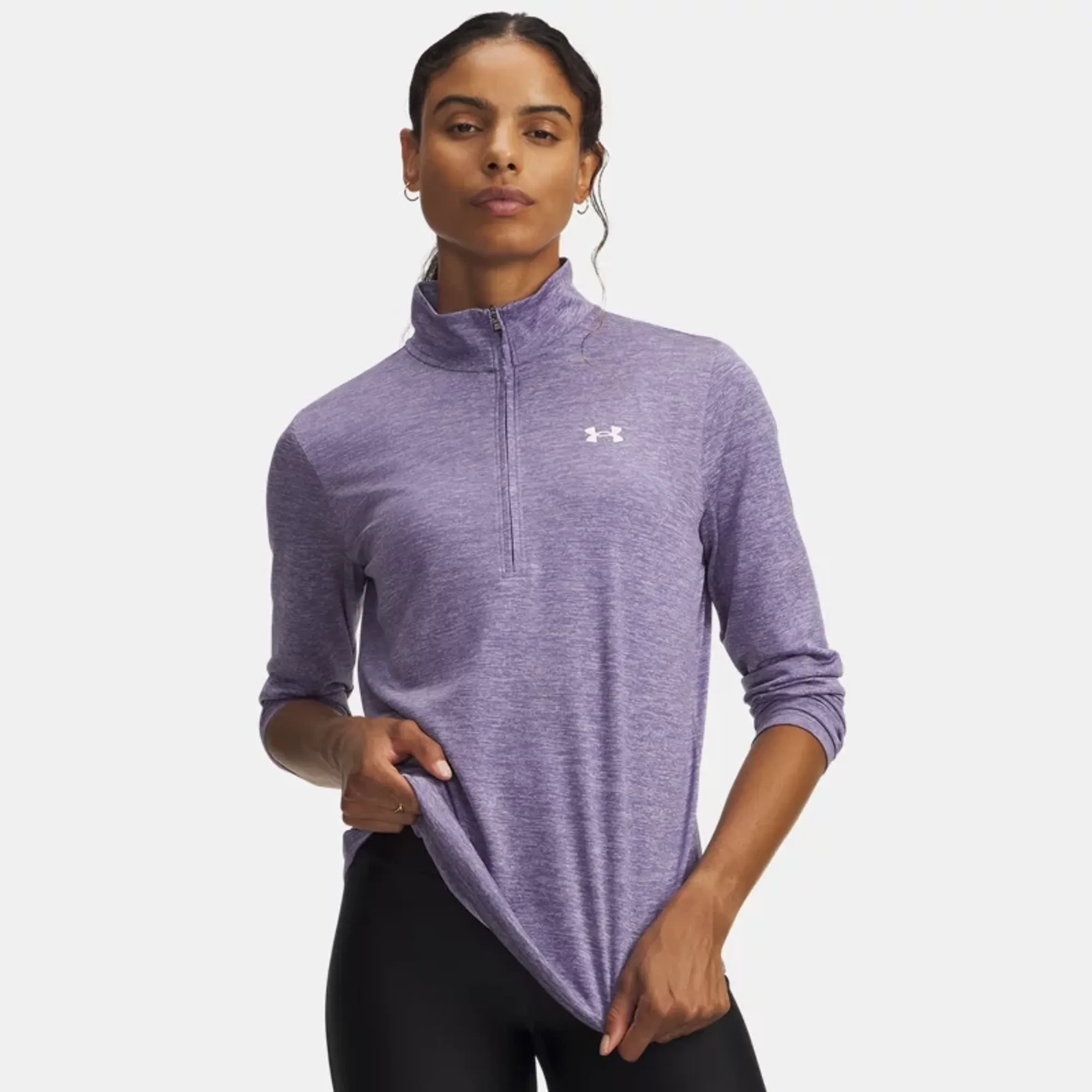Under Armour  Tech™ Twist Women's ½ Zip Purple Luxe / White L