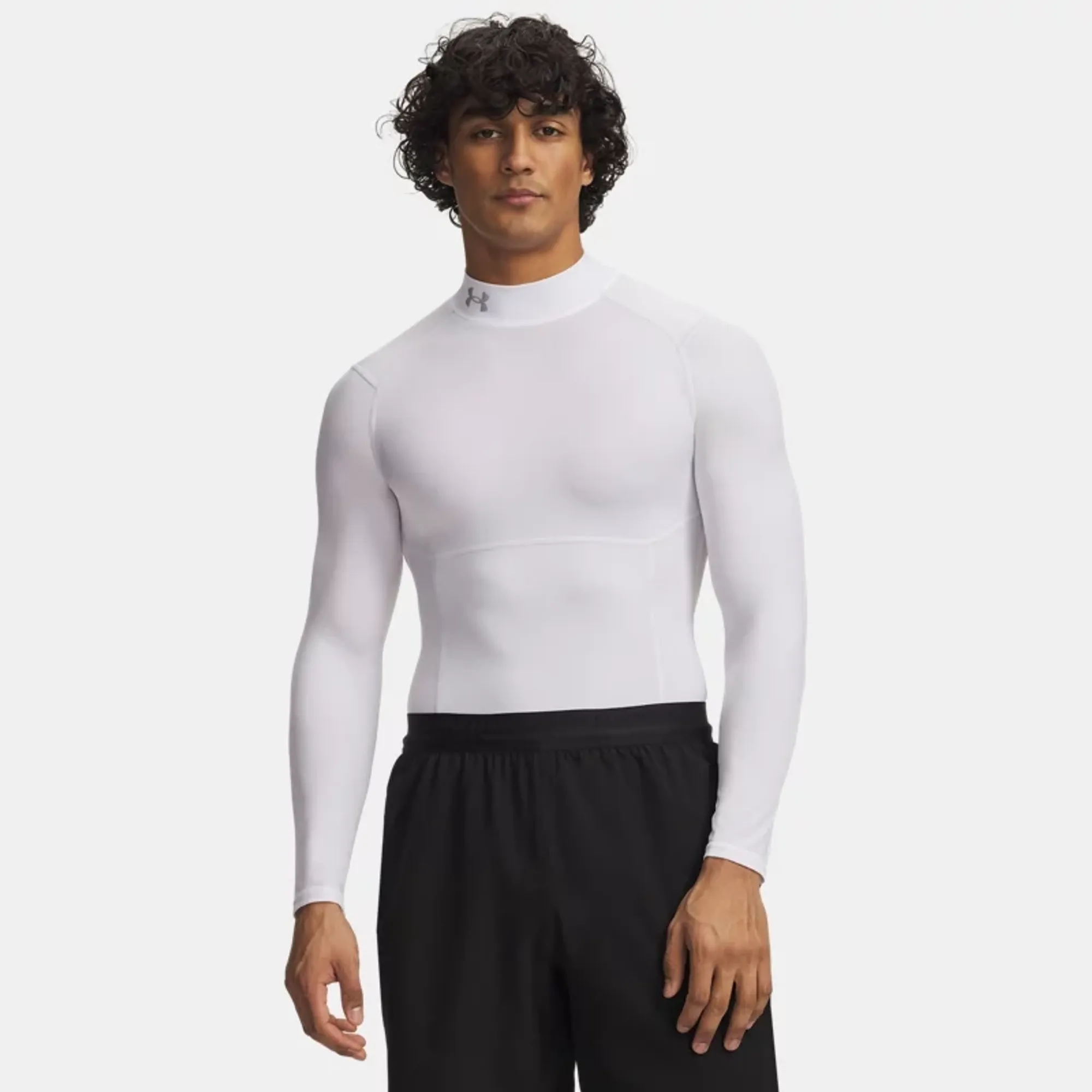 HeatGear® Elite Men's Compression Mock Long Sleeve White / Reflective L
