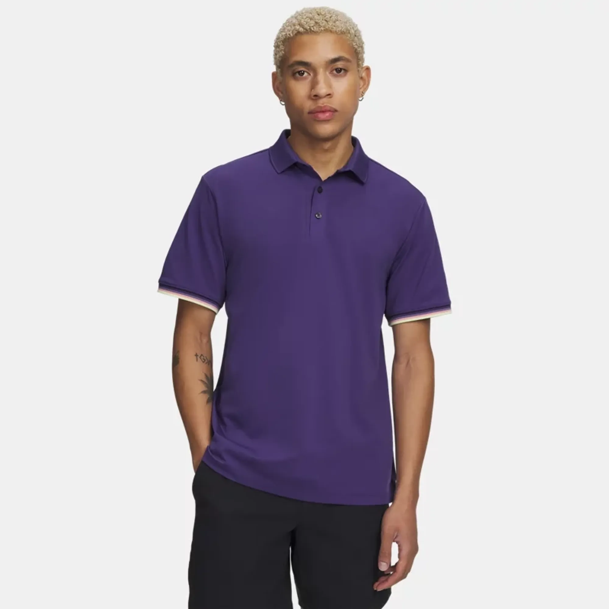 Under Armour  ArmourDry Pique Men's Polo Mystical Purple / Black / Black L