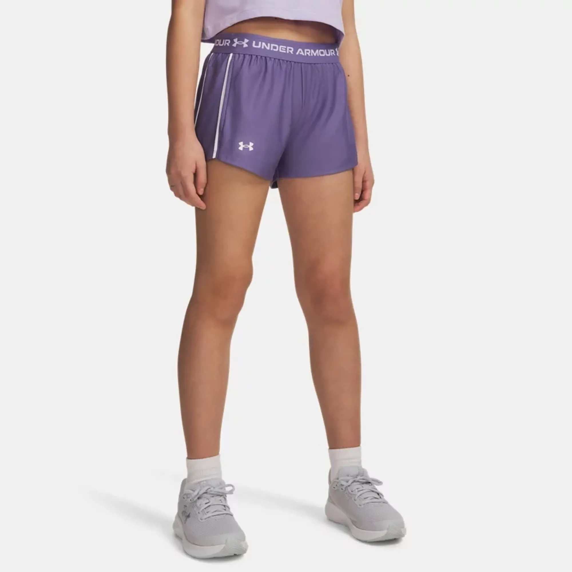 Under Armour  Tech™ Play Up Girls' Shorts Purple Luxe / White YLG (59 - 63 in)