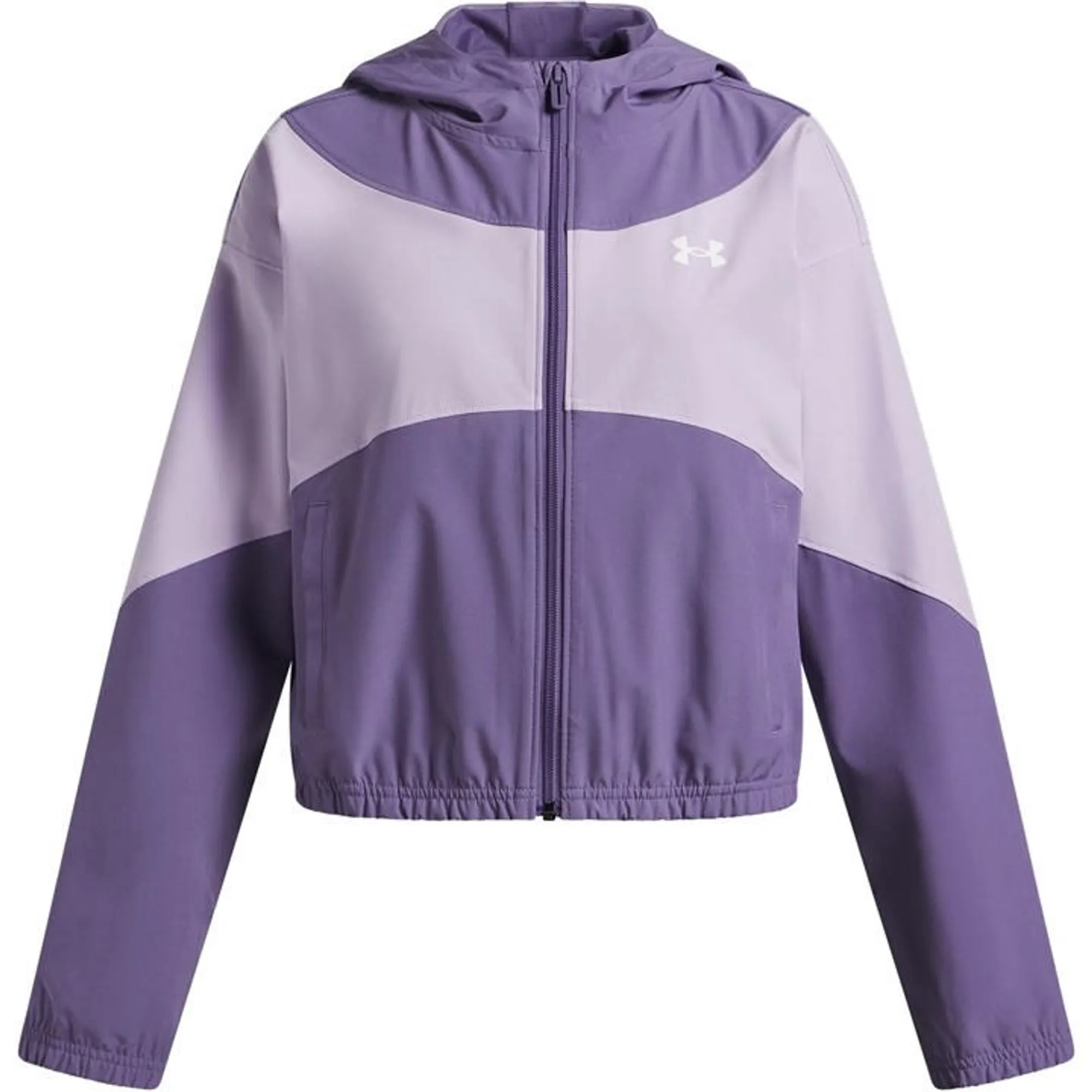 Under Armour  Rival Woven Girls' Jacket Purple Luxe / Purple Crest / White YLG (59 - 63 in)