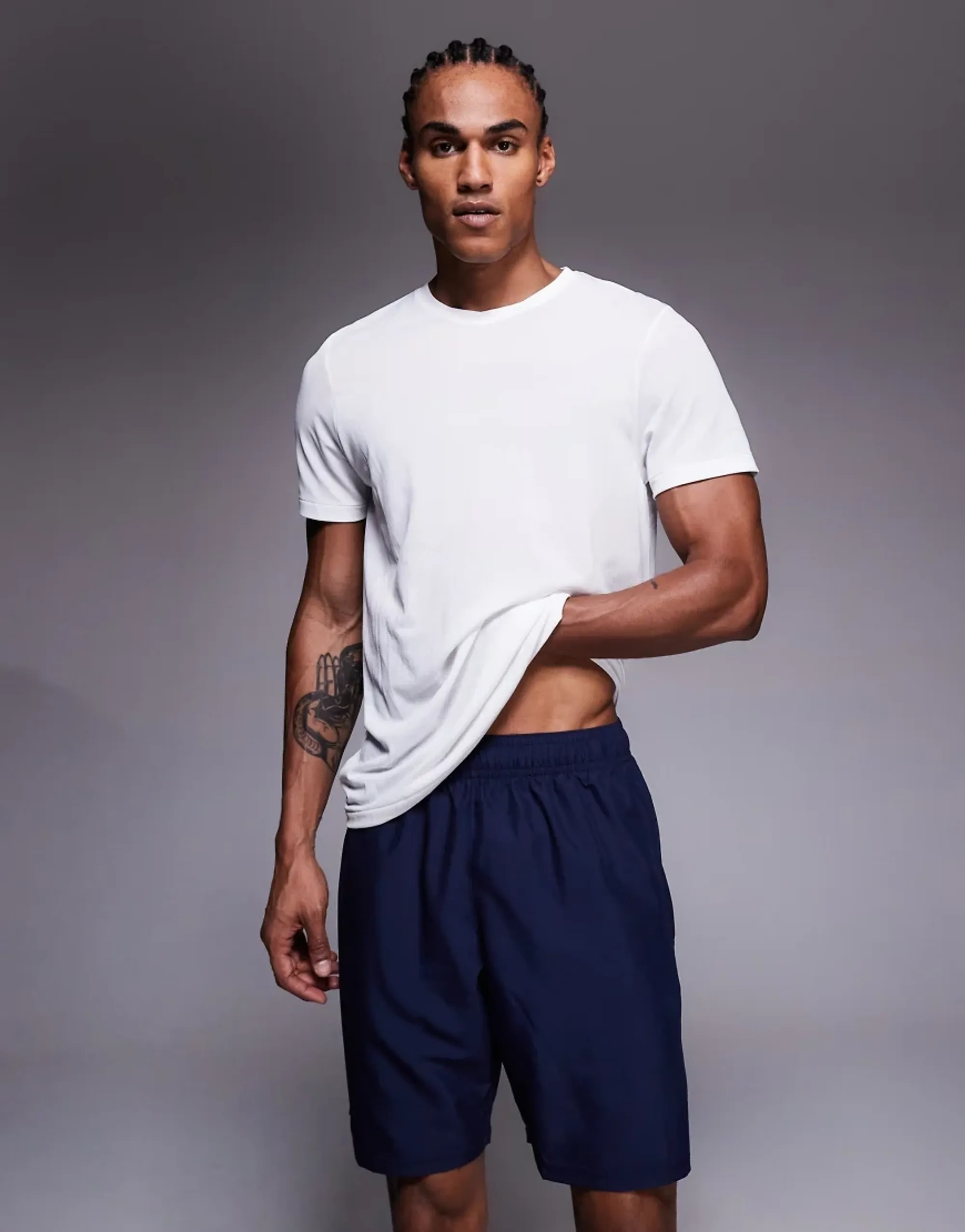 Under Armour Tech Wordmark Woven Shorts In Midnight Navy