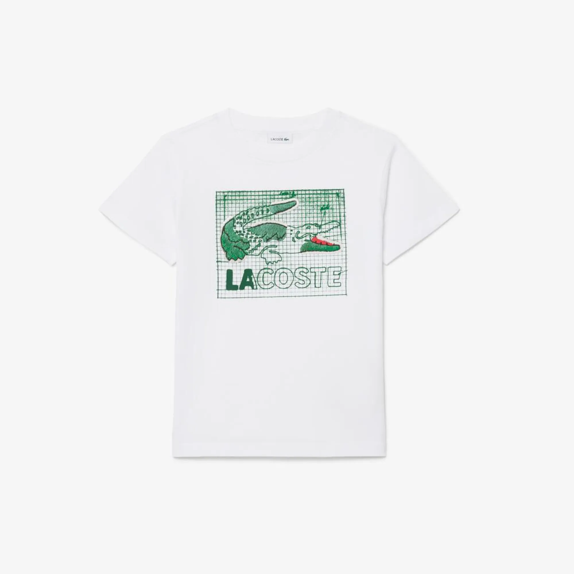 Lacoste Graphic Print Cotton T-shirt - White