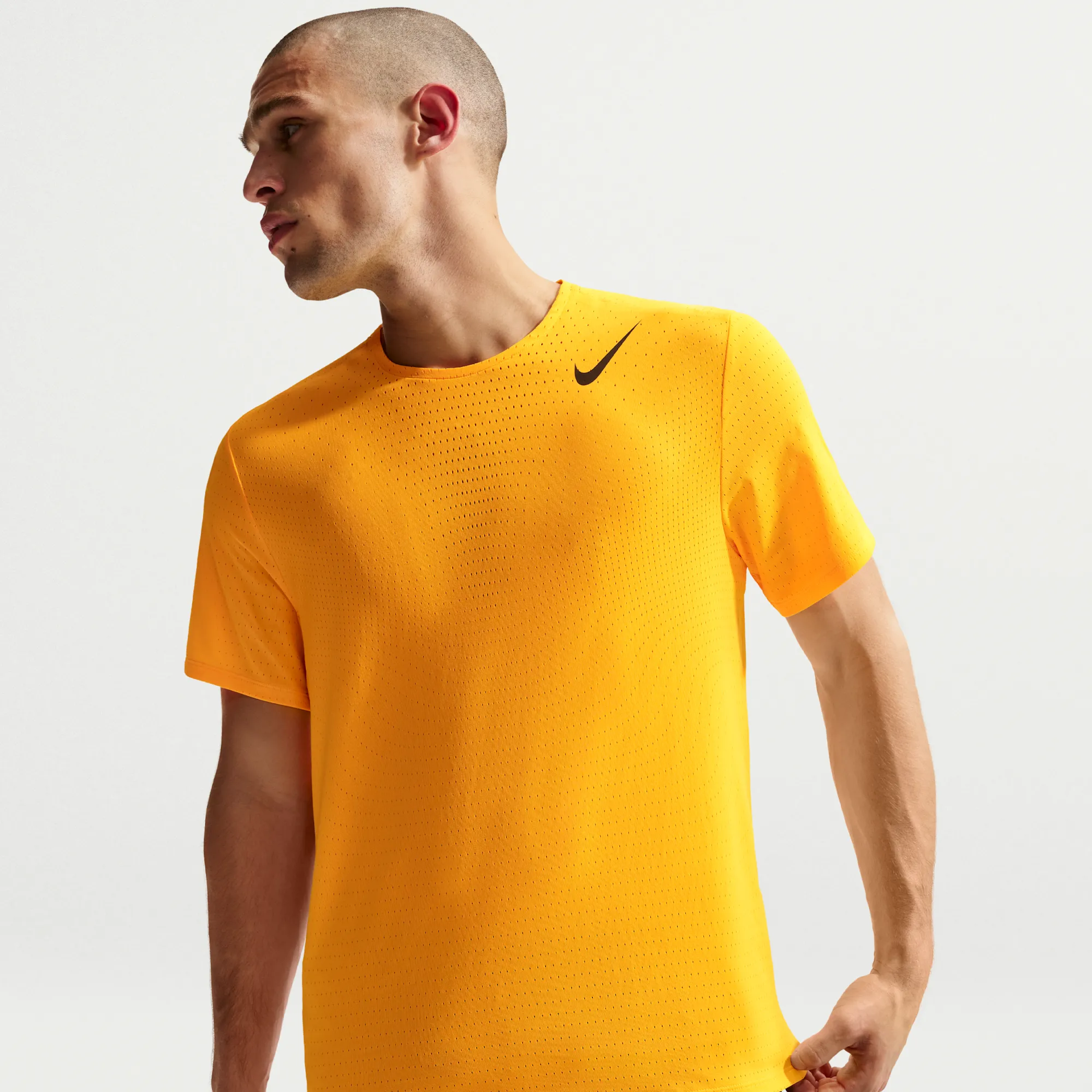 Nike AeroSwift Men's Dri-FIT ADV Short-Sleeve Running Top - Orange - Polyester