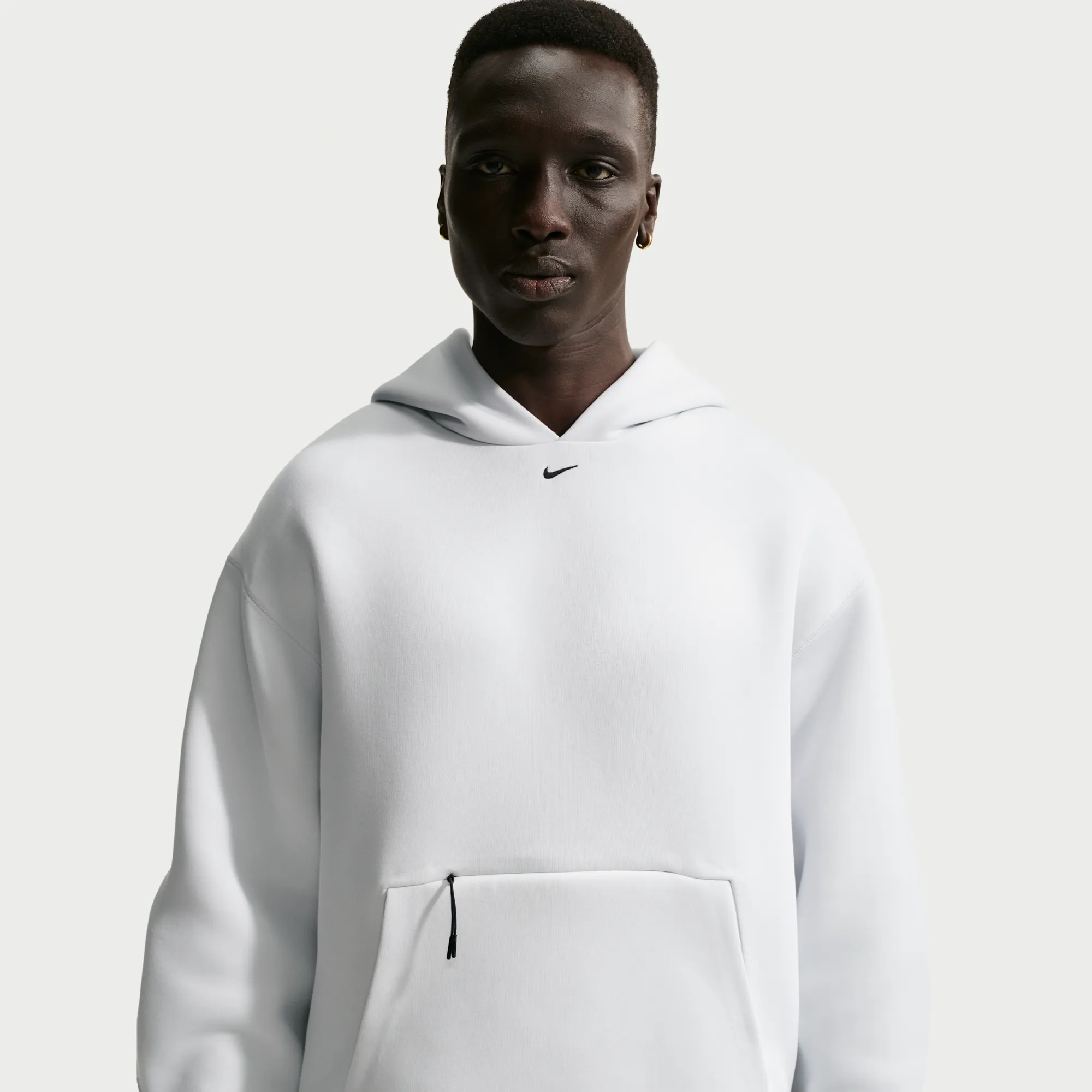 Nike Tech Men's Fleece Pullover Hoodie - White - Fleece