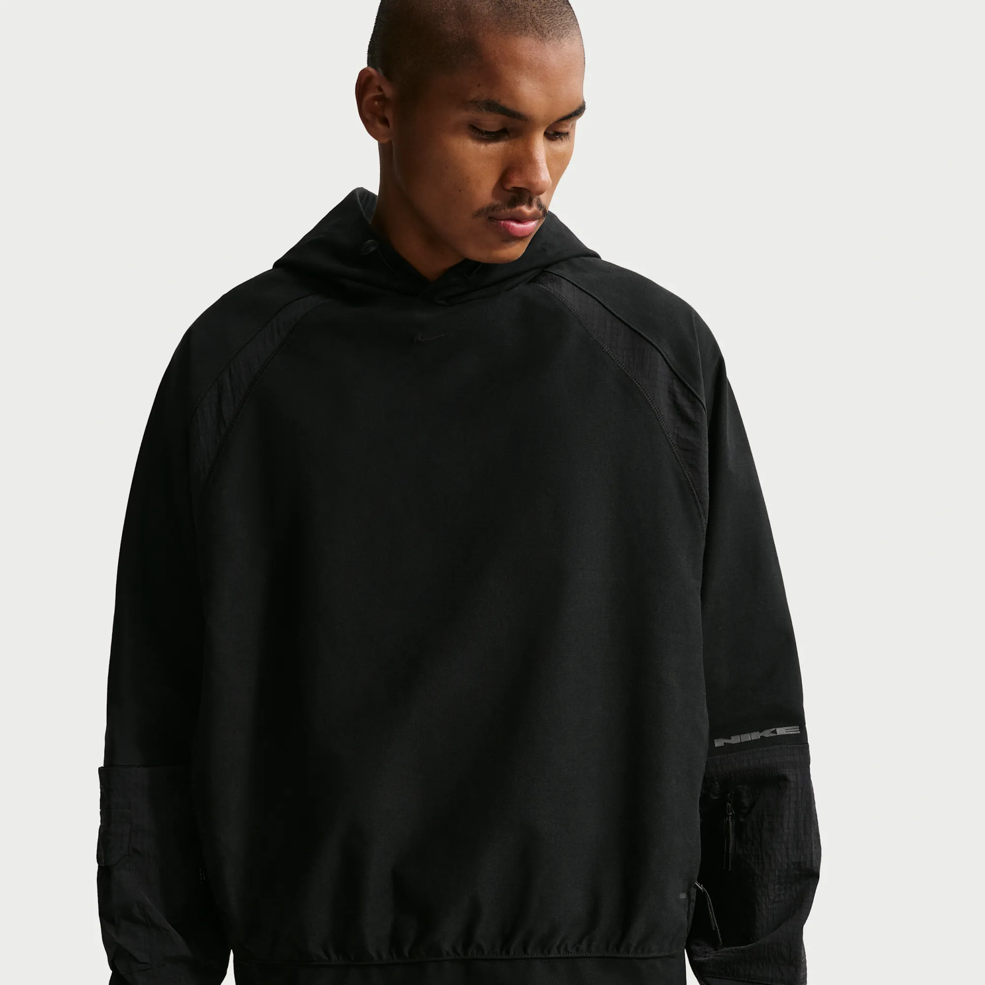 Nike Tech Men's Dri-FIT Shori Knit Utility Hoodie - Black - Polyester/Cotton/Elastane