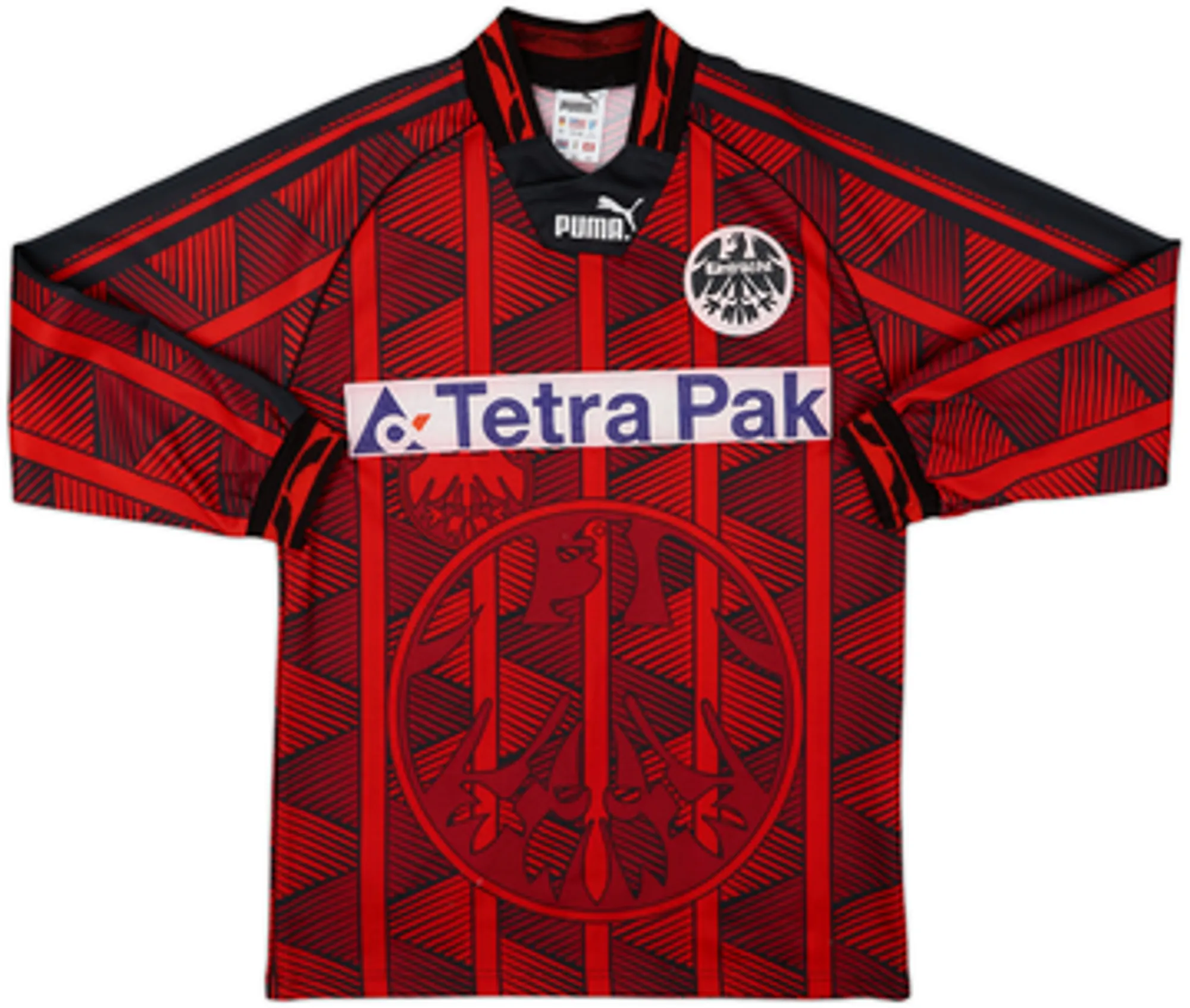 1995-96 Eintracht Frankfurt Home L/S Shirt Okocha #10 - 8/10 - (XS)