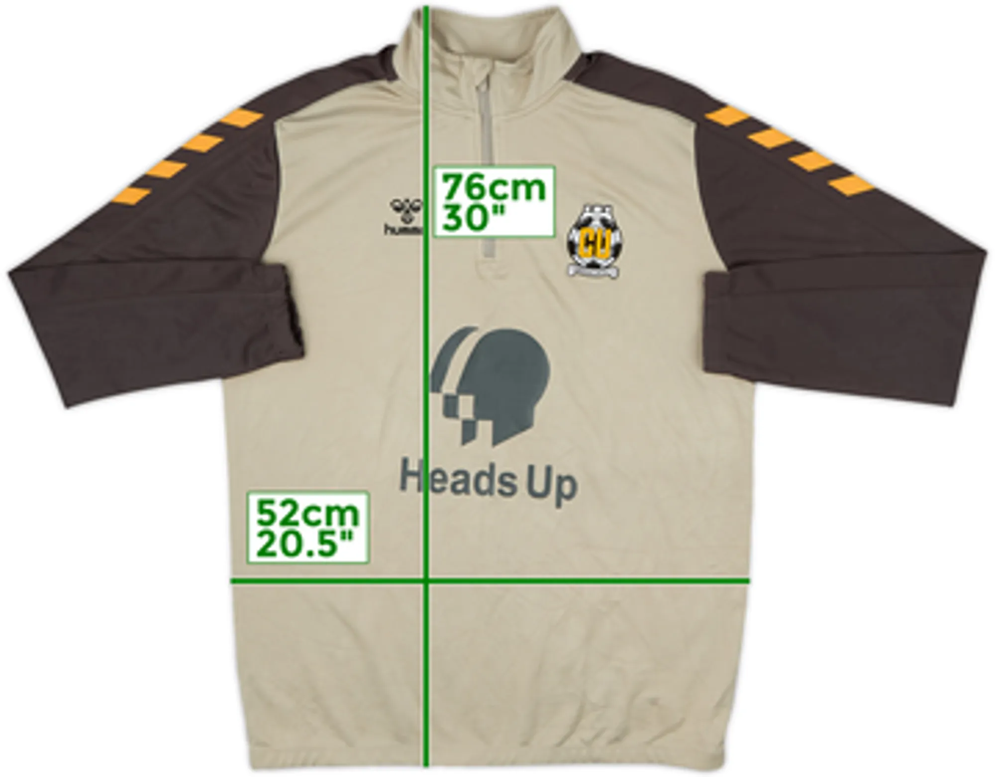 2020-21 Cambridge United Hummel 1/4 Zip Training Top - 8/10 - (S)