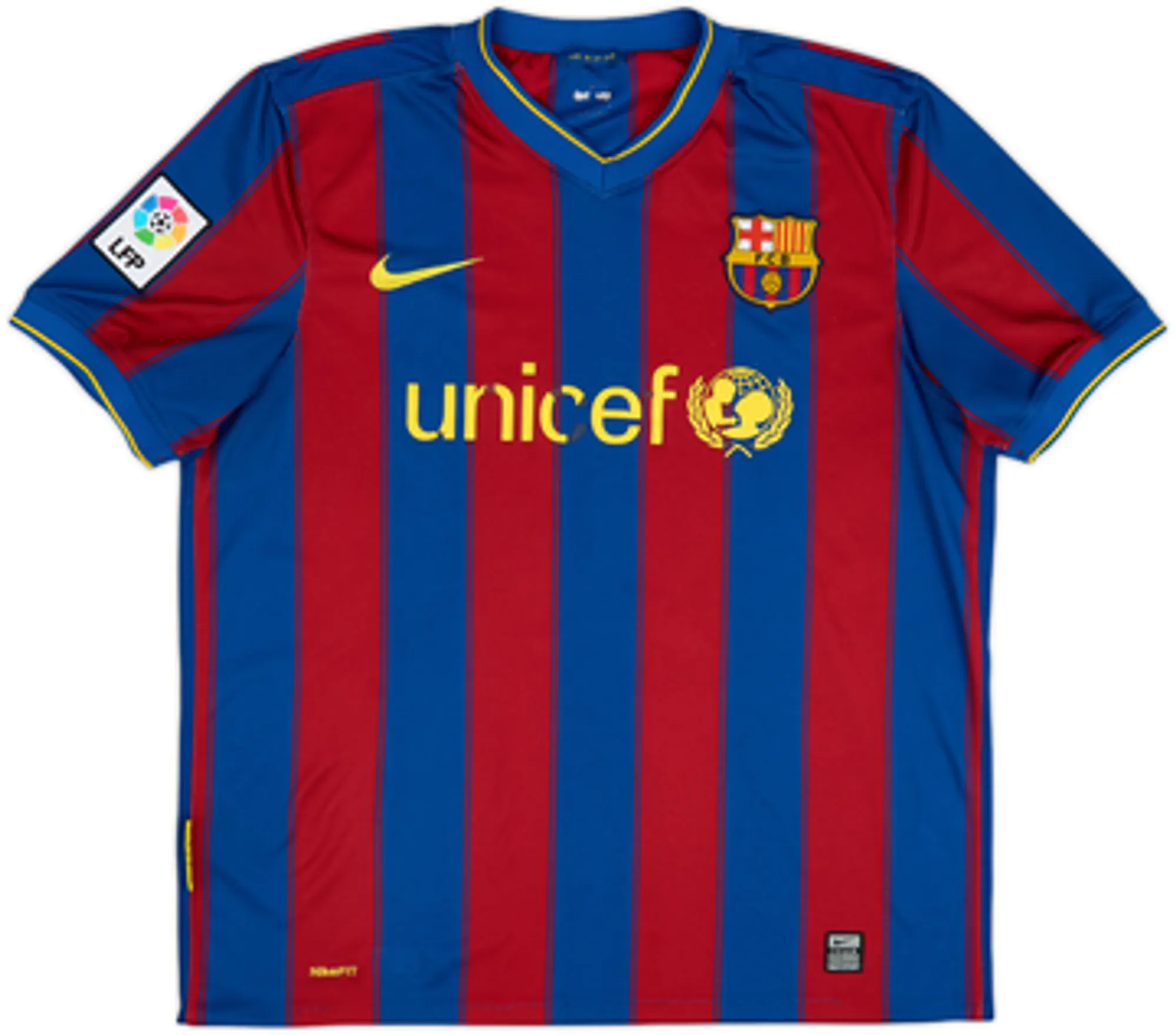 2009-10 Barcelona Home Shirt Messi #10 - 5/10 - (M.Boys)