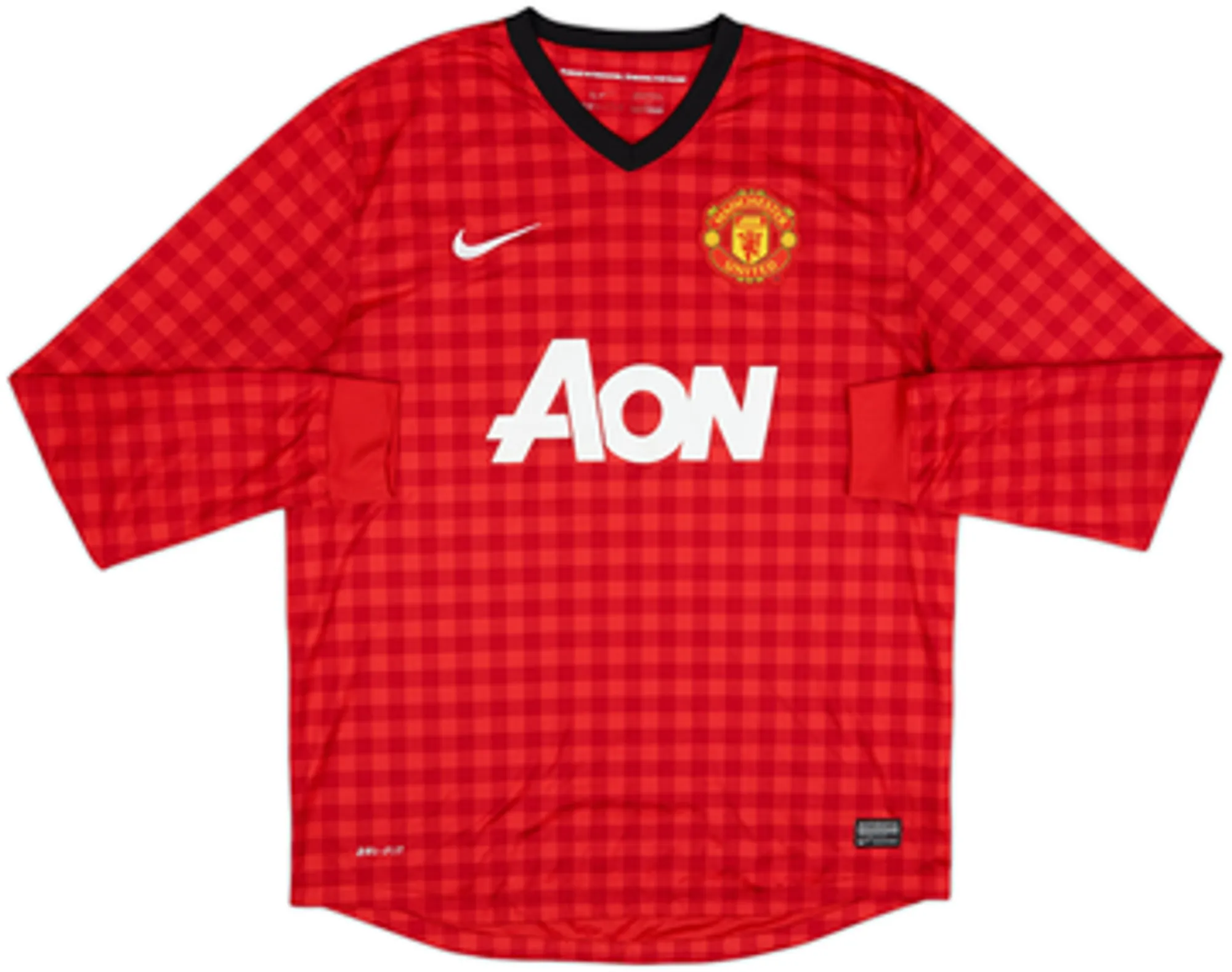 2012-13 Manchester United Home L/S Shirt Jones #4 - 6/10 - (L)