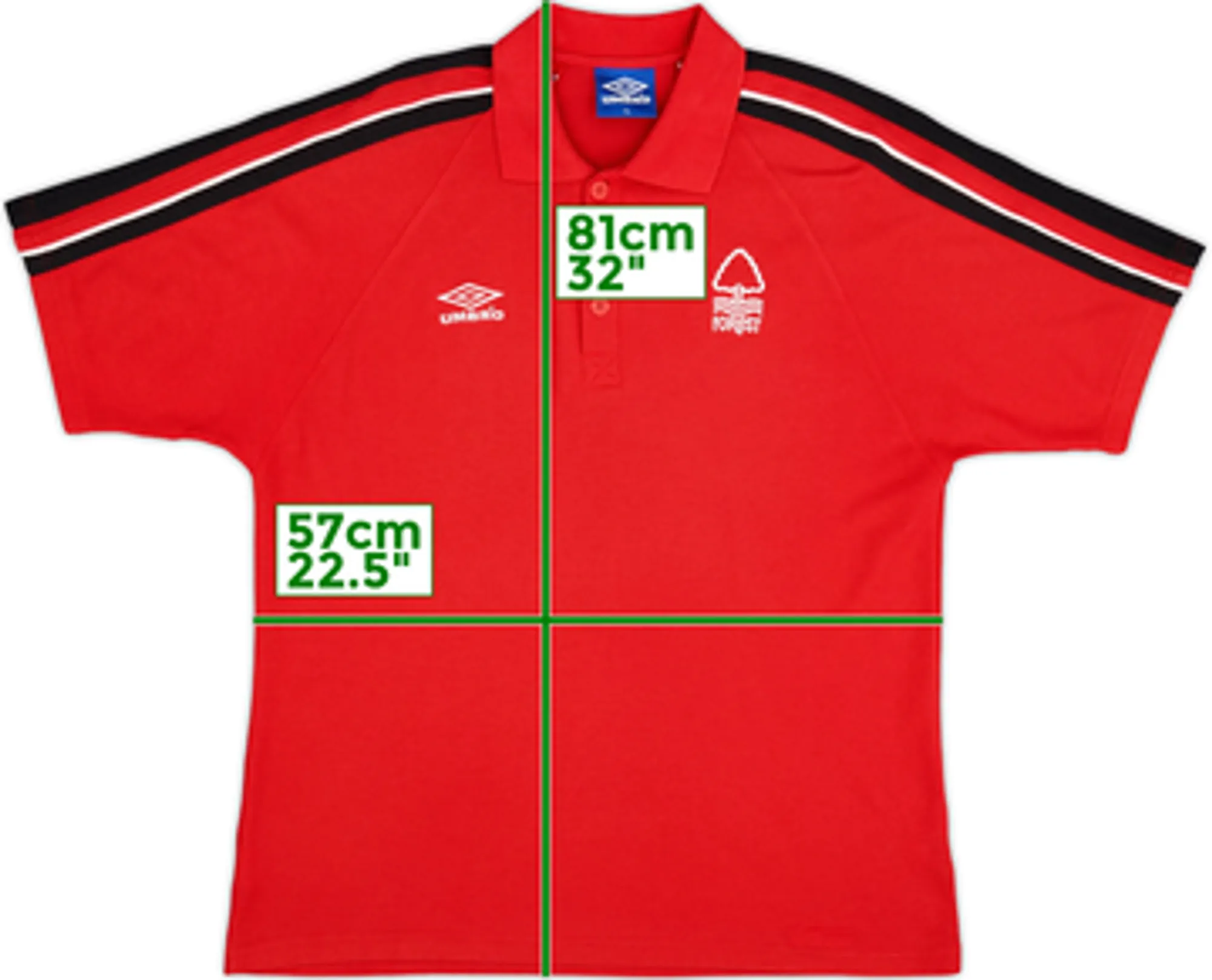 1996-98 Nottingham Forest Umbro Polo Shirt - 8/10 - (XL)