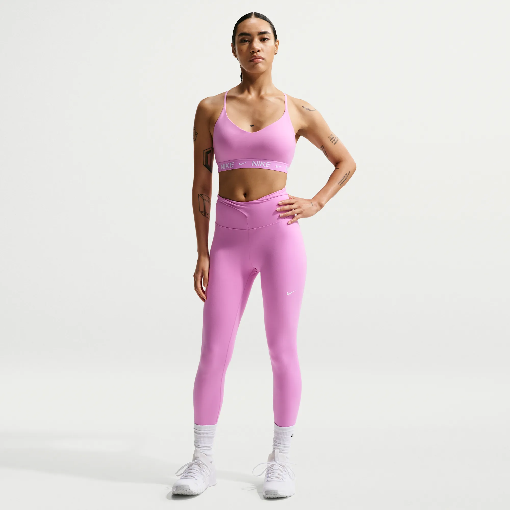 Nike One Women's High-Waisted 7/8 Leggings - Purple - Polyester