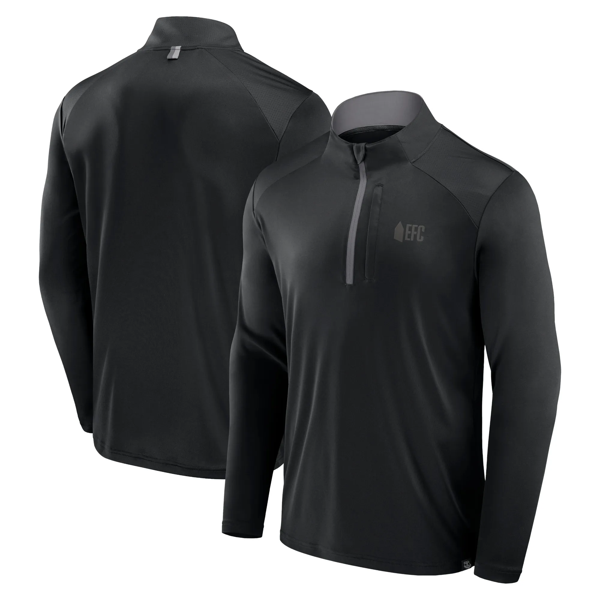 Everton Defender 1/4 Zip Top - Black - Mens