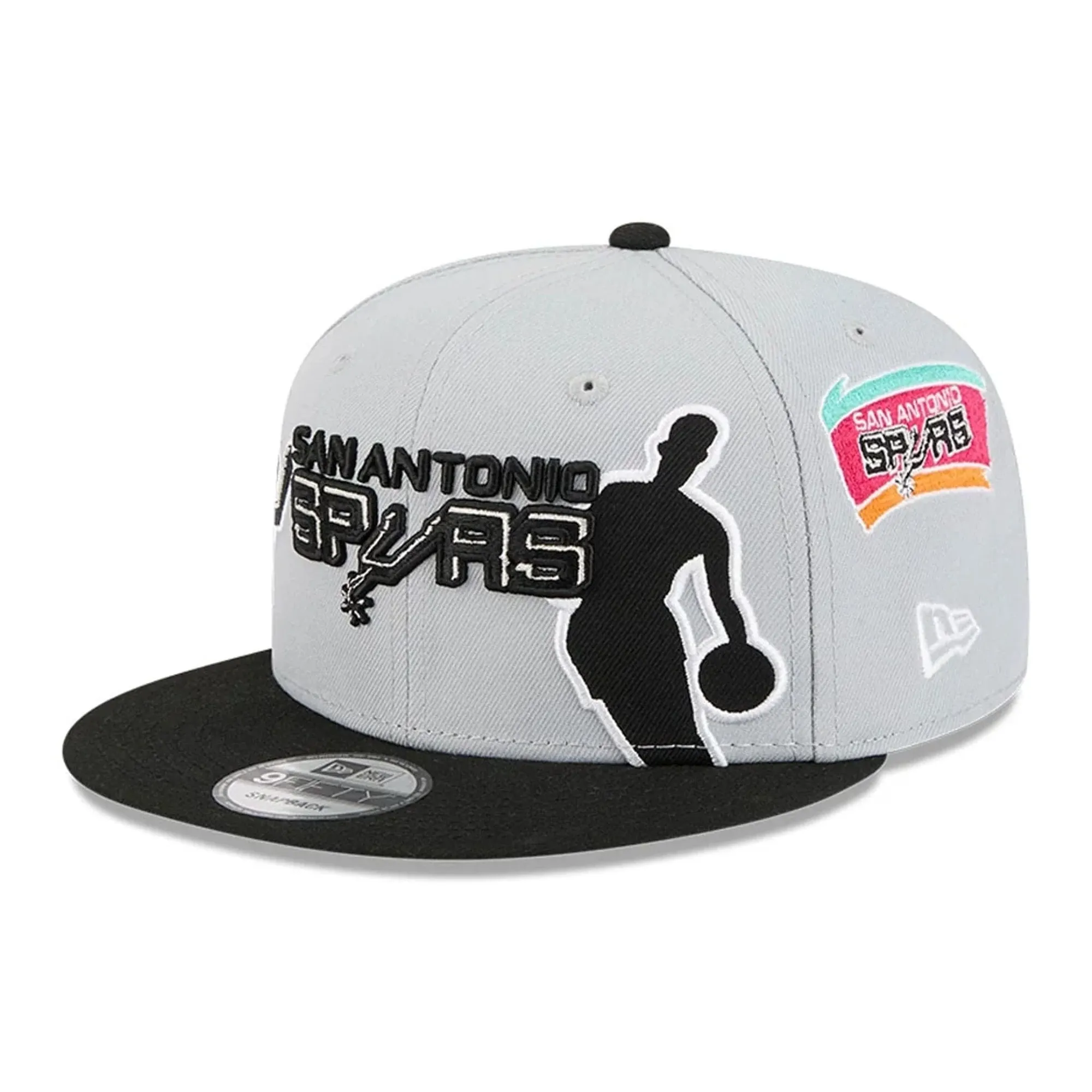 Spurs NBA Hardwood Classic ASG Grey 9FIFTY Snapback Adjustable Cap New Era Cap adult unisex