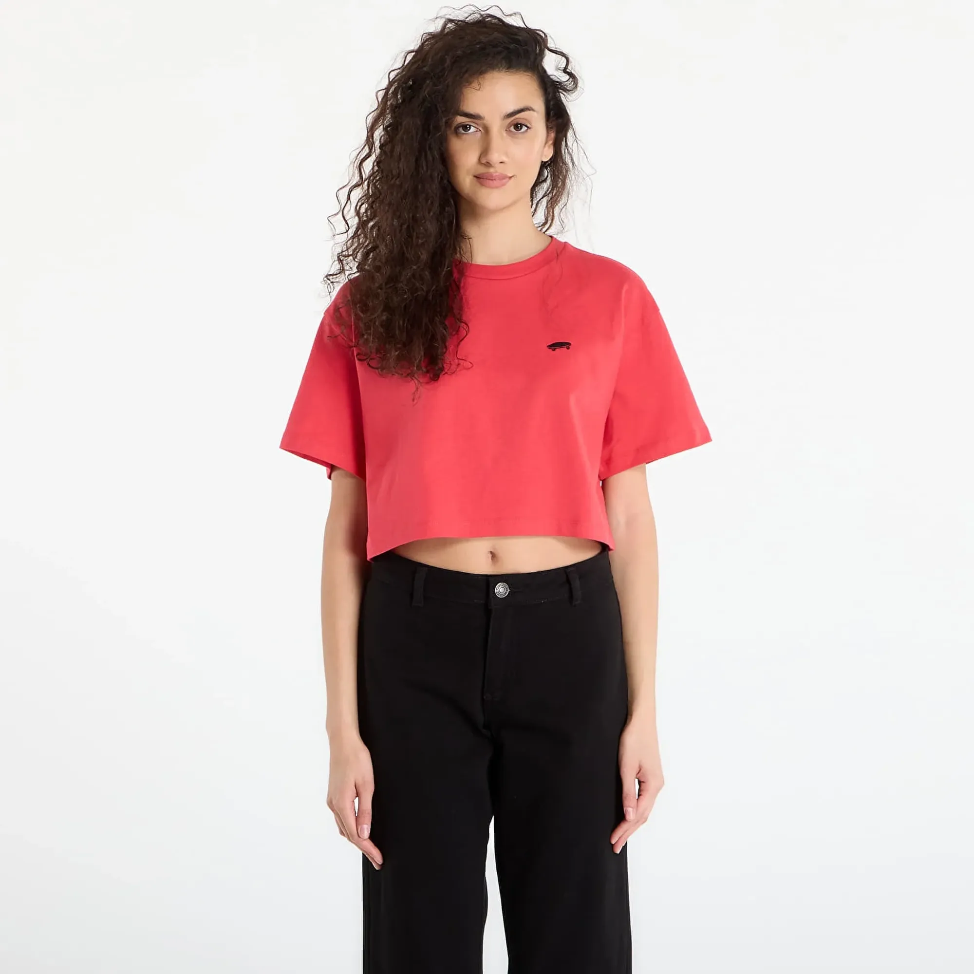 Vans - W Salton Relax Crop T-Shirt, Woman, Pink