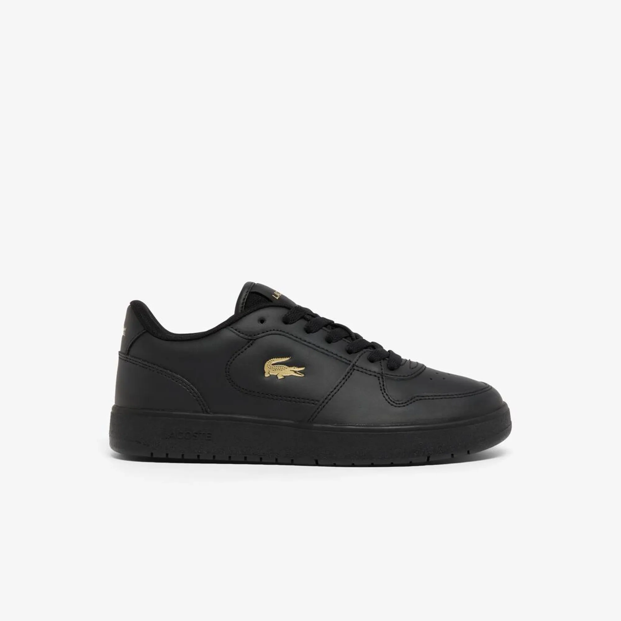 Lacoste Women's Court Ace Leather Sneakers - Black / Gold