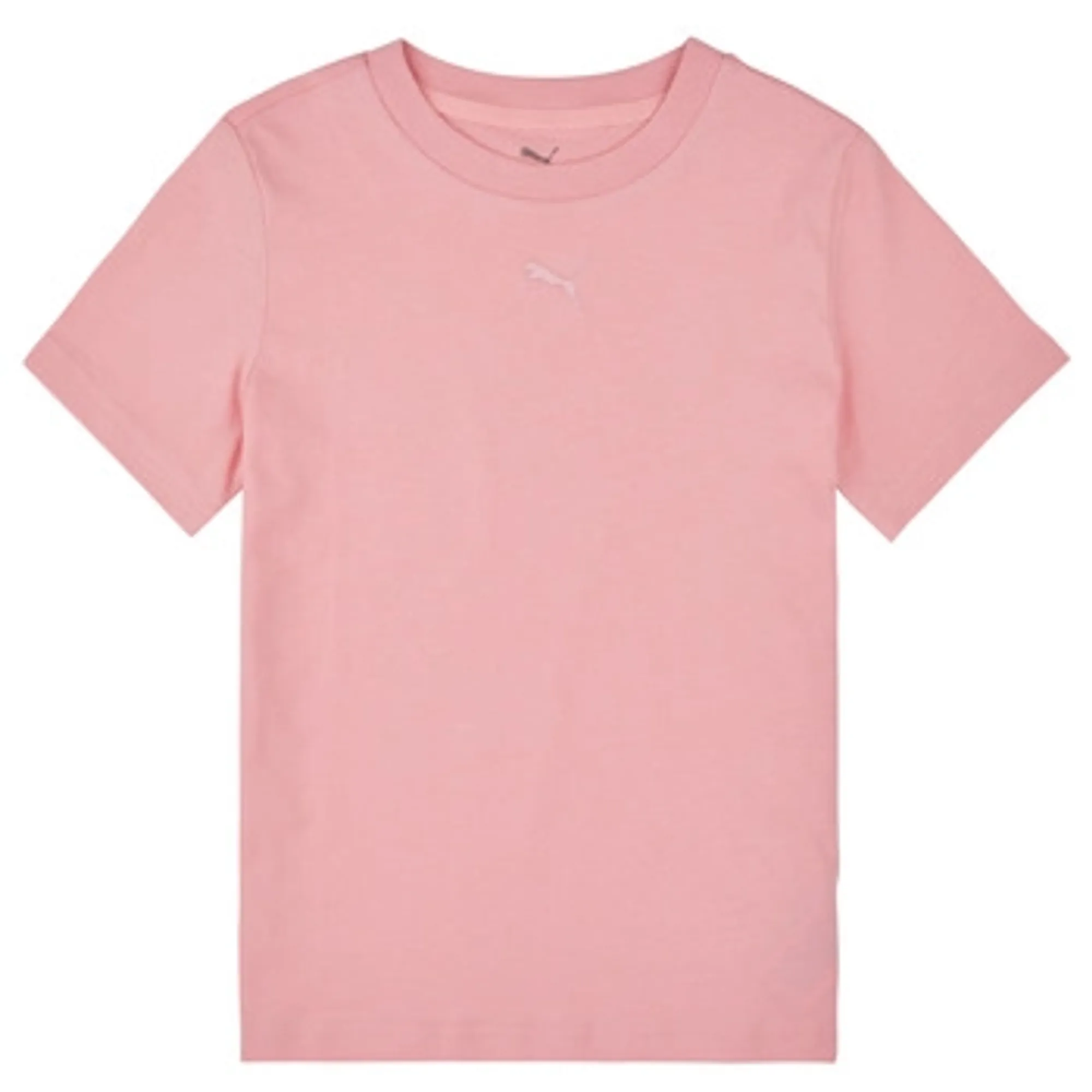 Puma  ESS Cat Logo Tee  girls's Children's T shirt in Pink