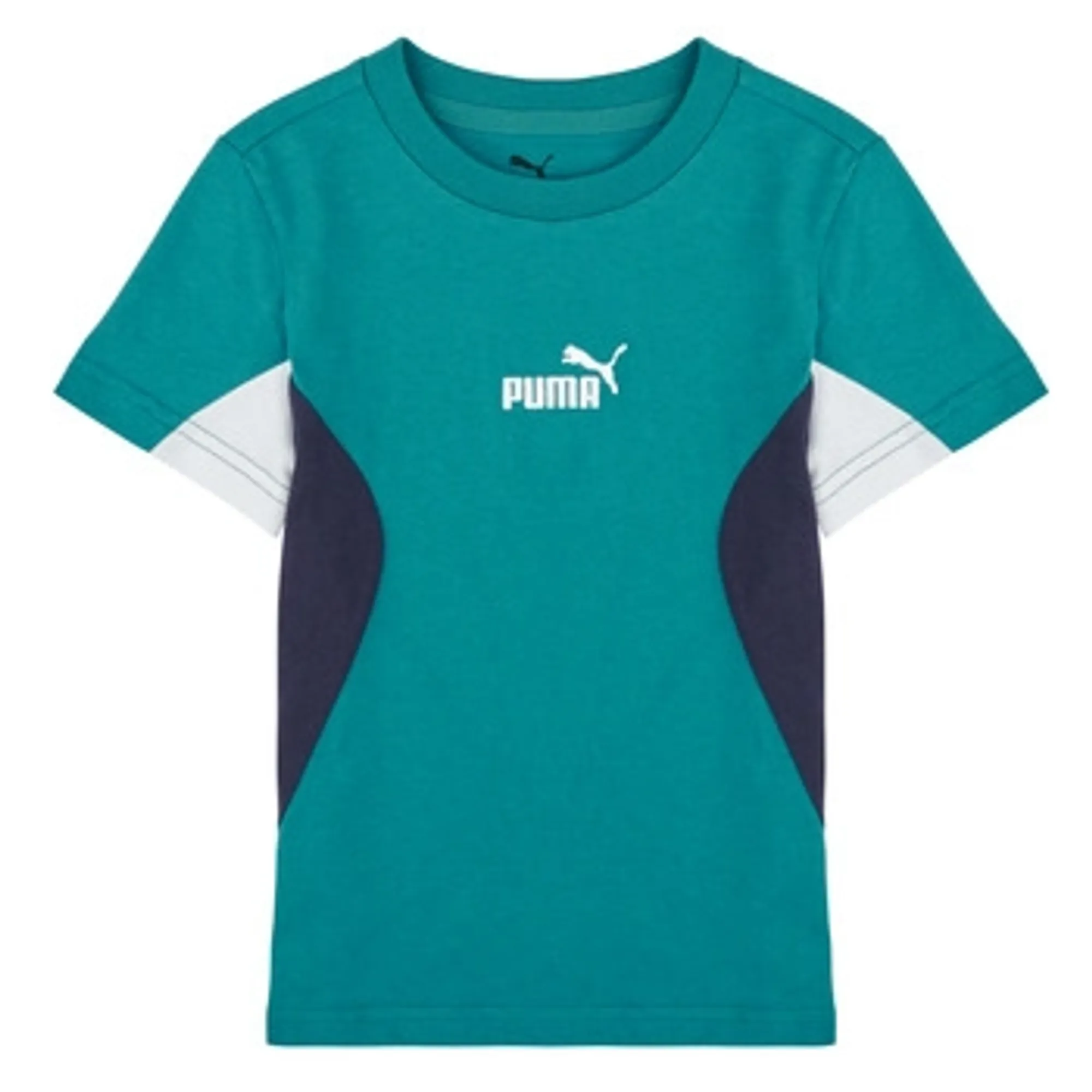 Puma  ESS BLOCK TEE B  boys's Children's T shirt in Green