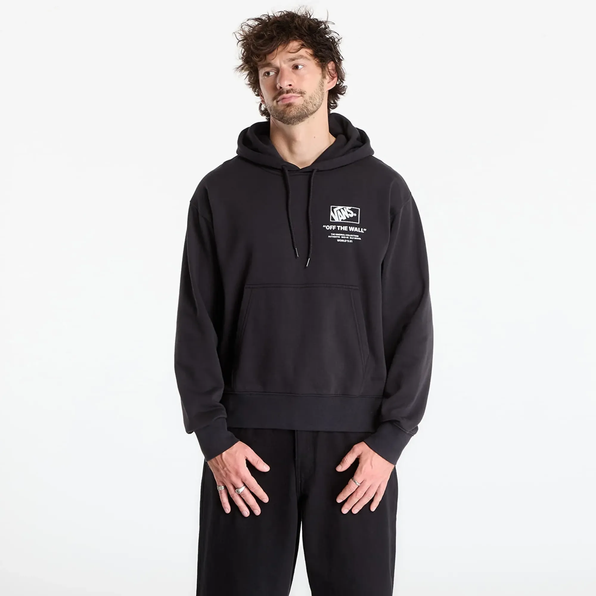 Sweatshirt Vans Stacked Hi Pullover Black/ White Xl