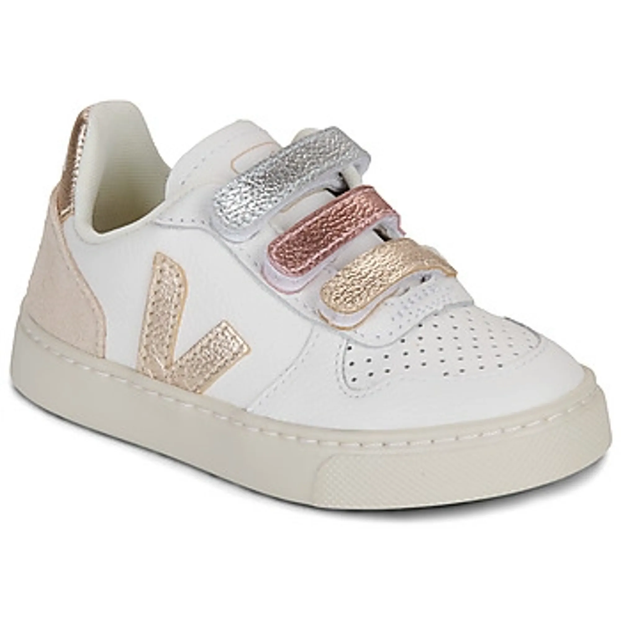 Veja  SMALL V-10  girls's Children's Shoes (Trainers) in White
