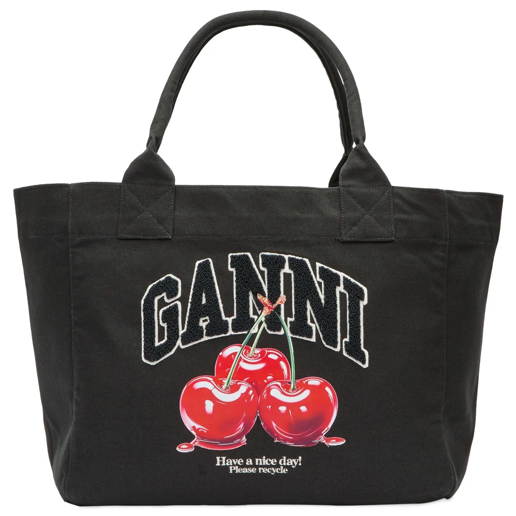 GANNI Women's Medium Trapeze Shopper Bag Phantom