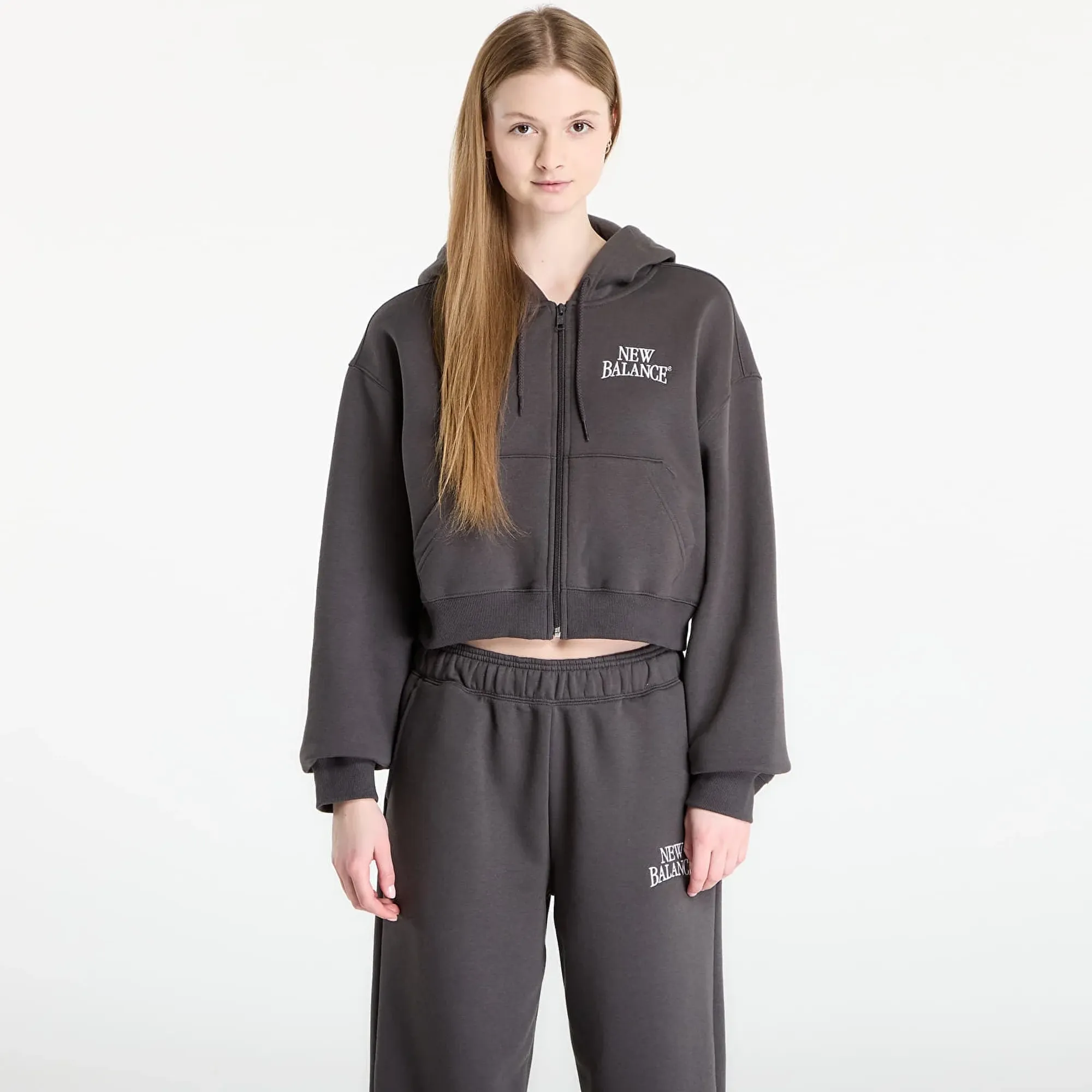 Sweatshirt New Balance Linear Heritage Fleece Full Zip Faded Black M