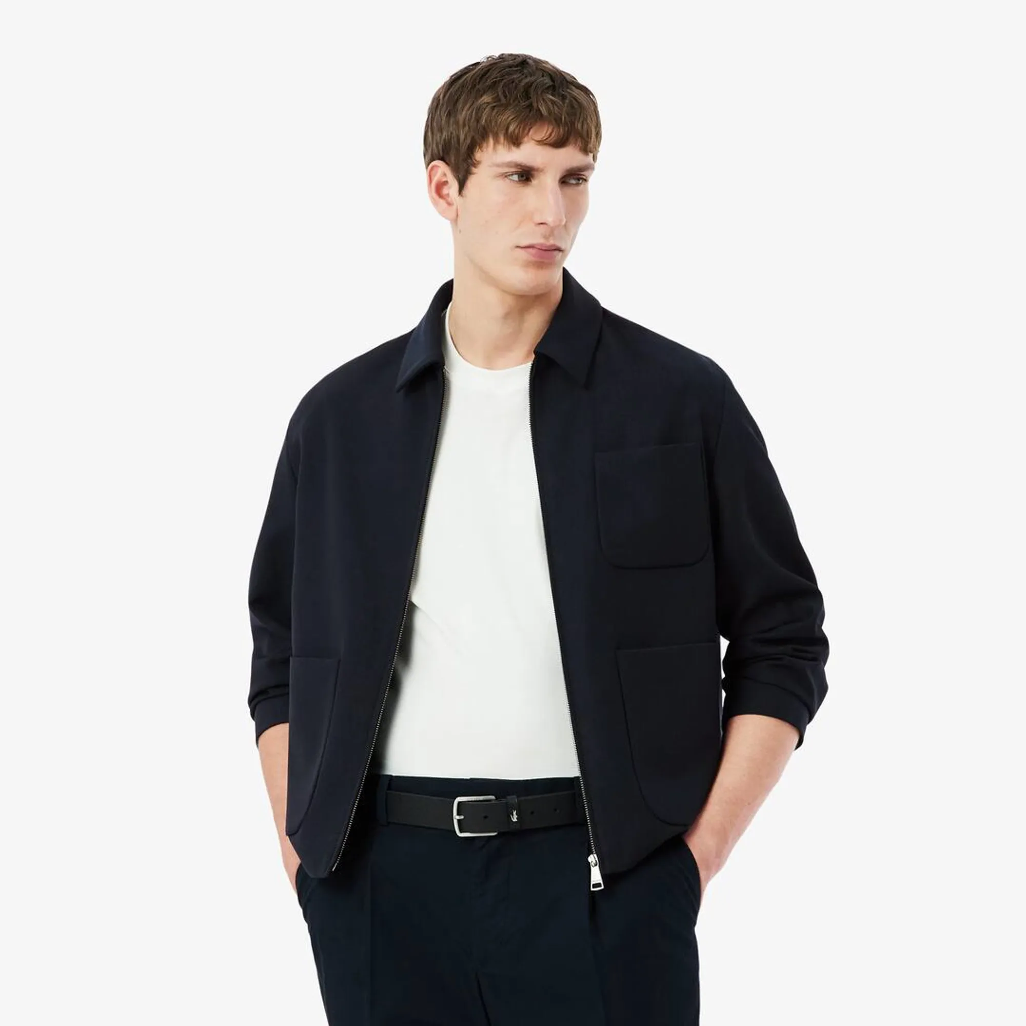 Lacoste Wool blend Twill Jacket - Black