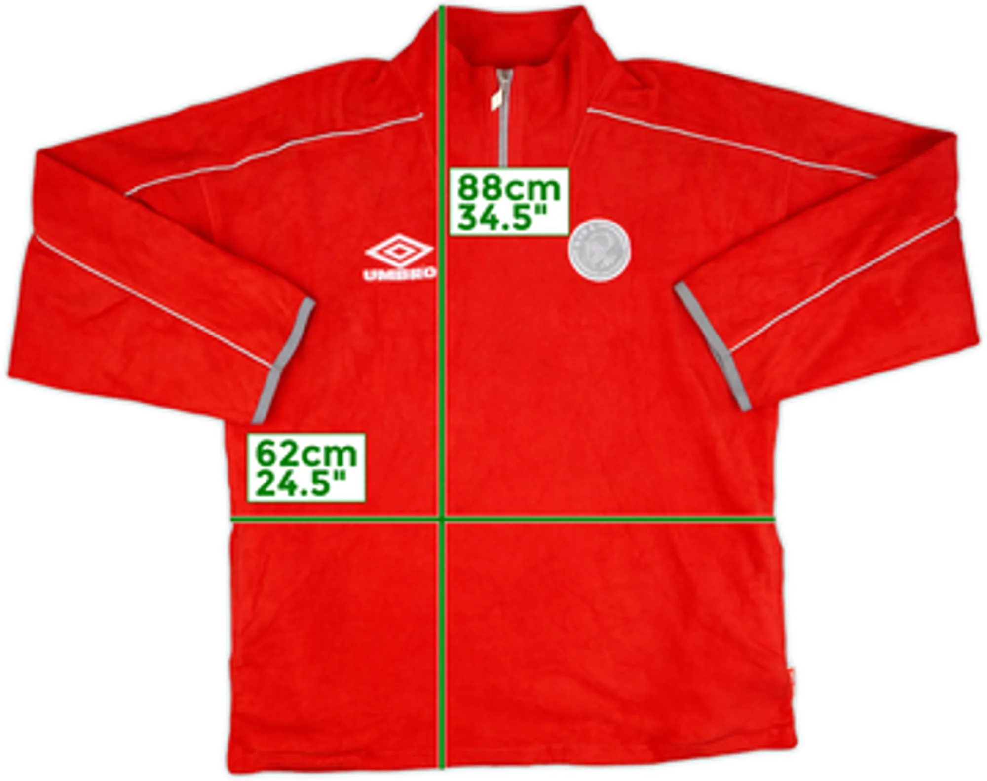 1999-00 Ajax Umbro 1/4 Zip Fleece - 9/10 - (XL)