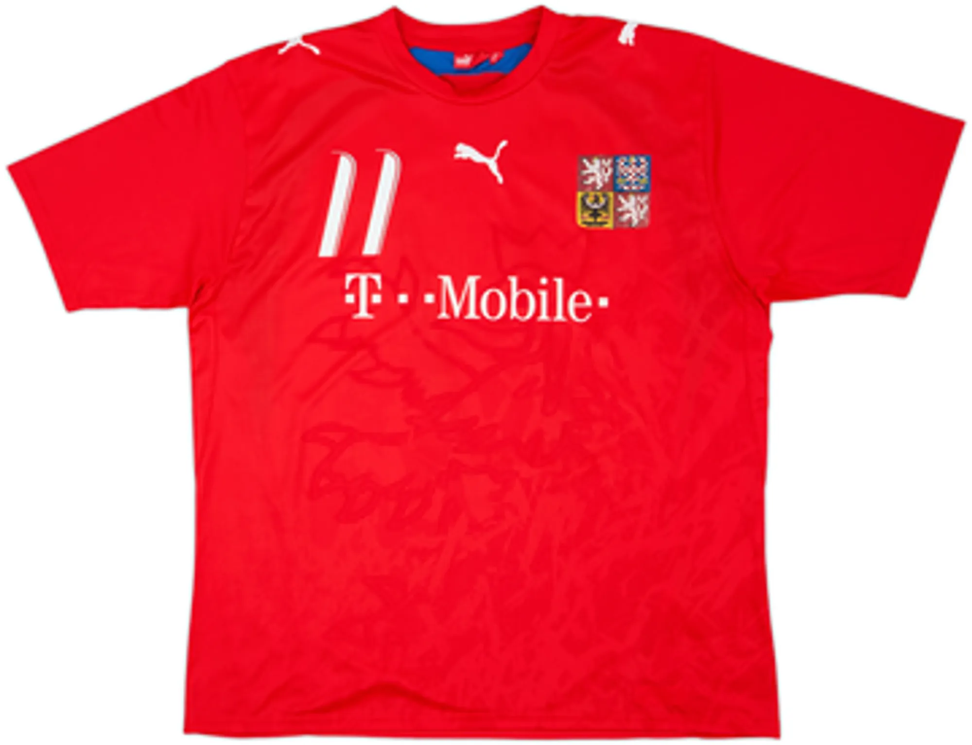 2006-08 Czech Republic Basic Home Shirt Nedved #11 - 7/10 - (L)