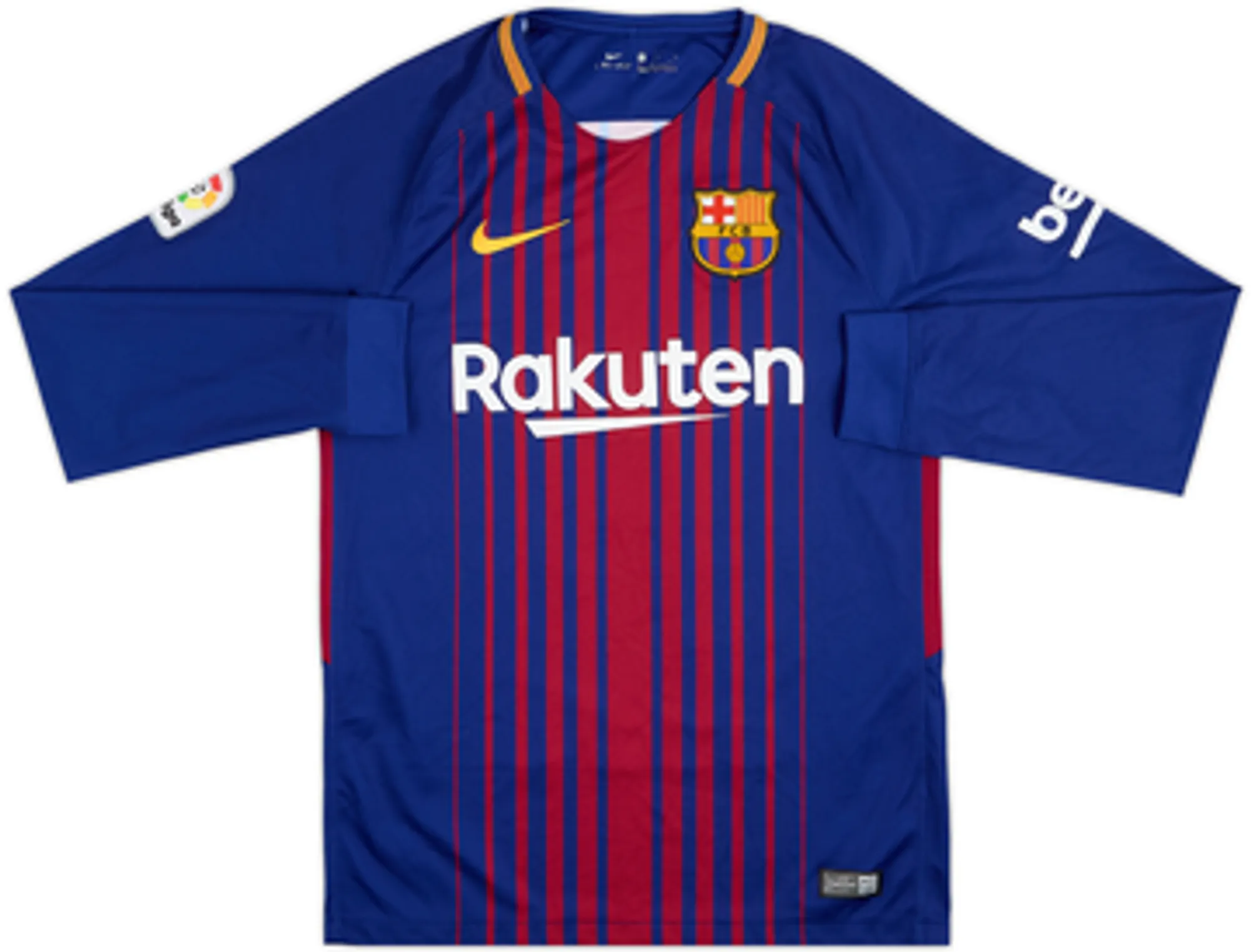 2017-18 Barcelona Home L/S Shirt Messi #10 - 8/10 - (S)