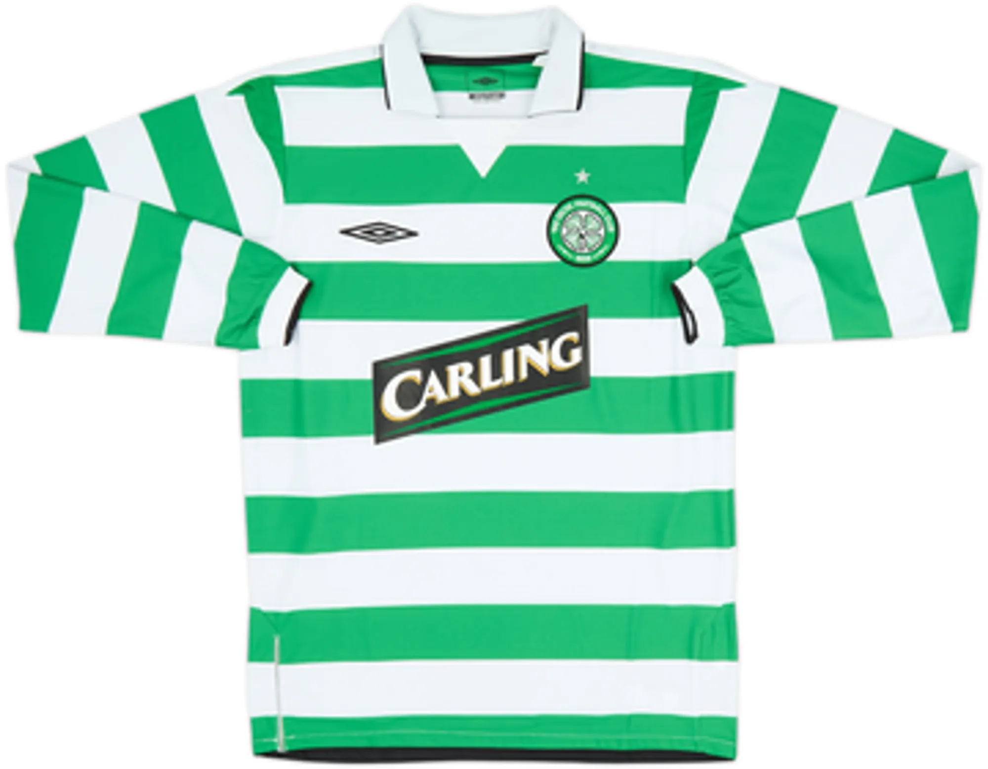 2004-05 Celtic Home L/S Shirt Juninho #7 - 10/10 - (S)