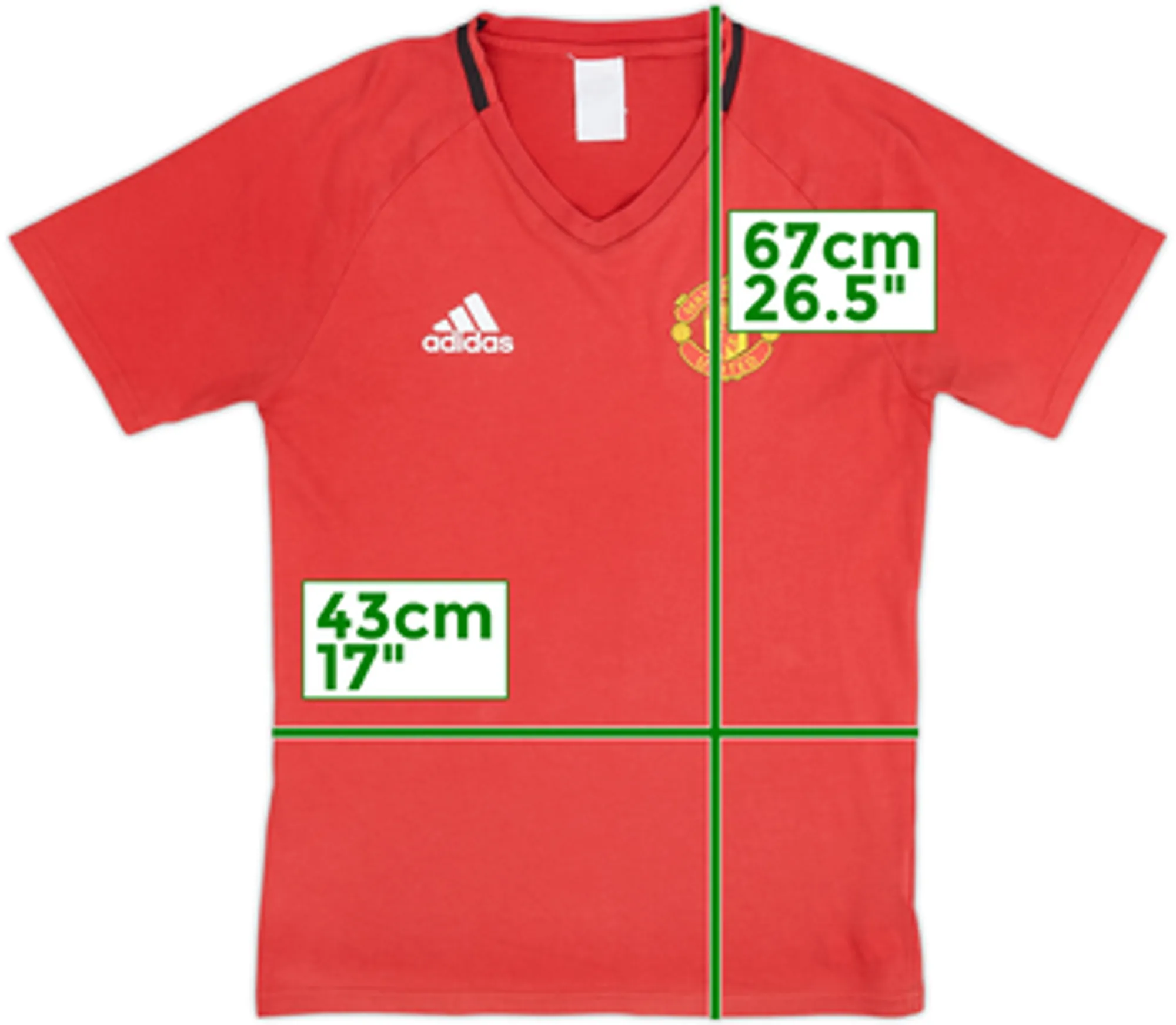 2015-16 Manchester United adidas Cotton Tee - 5/10 - (L)