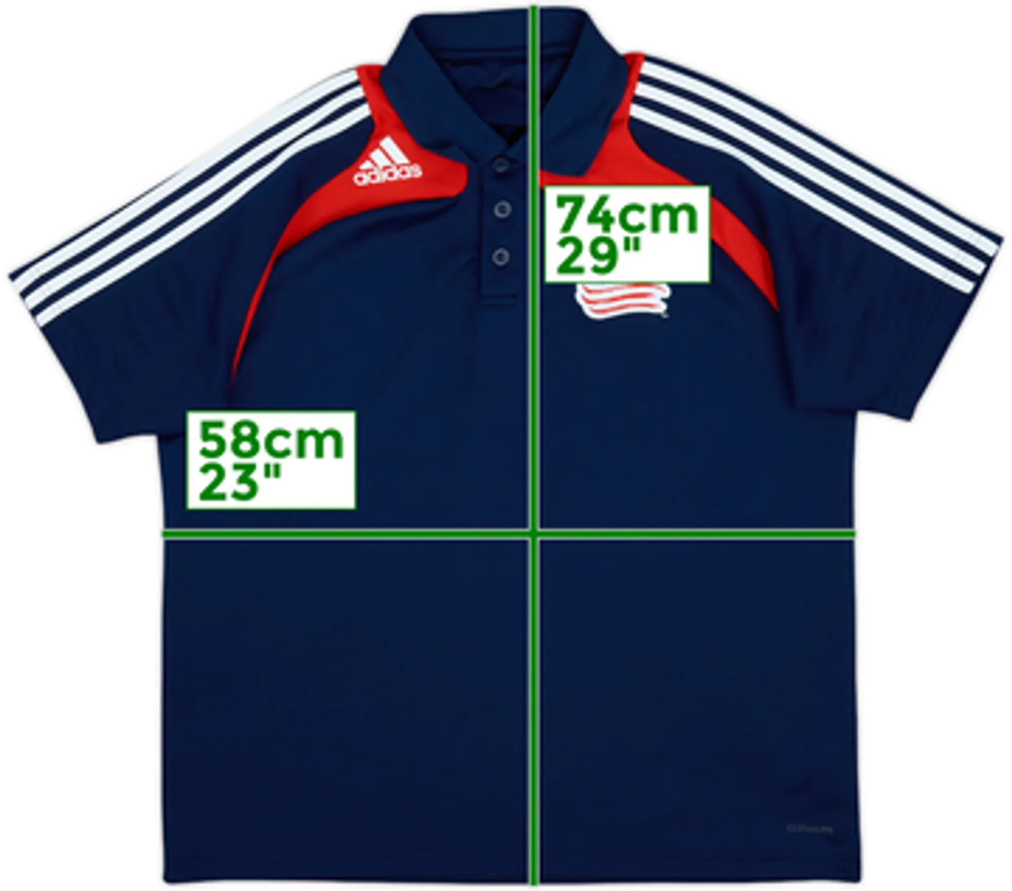 2008-09 New England Revolution adidas Polo Shirt - 8/10 - (L)