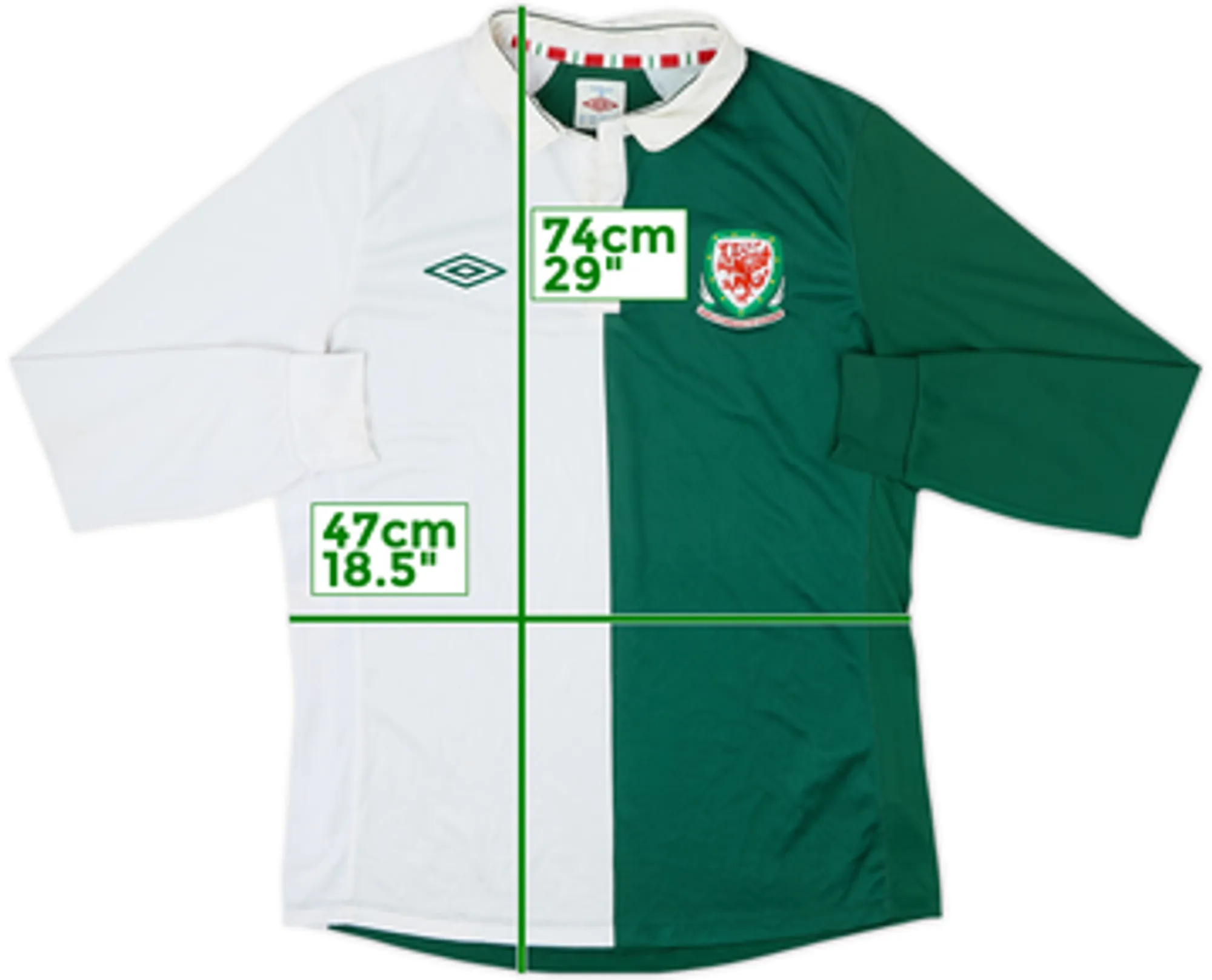 2012-14 Wales Away L/S Shirt - 7/10 - (M)