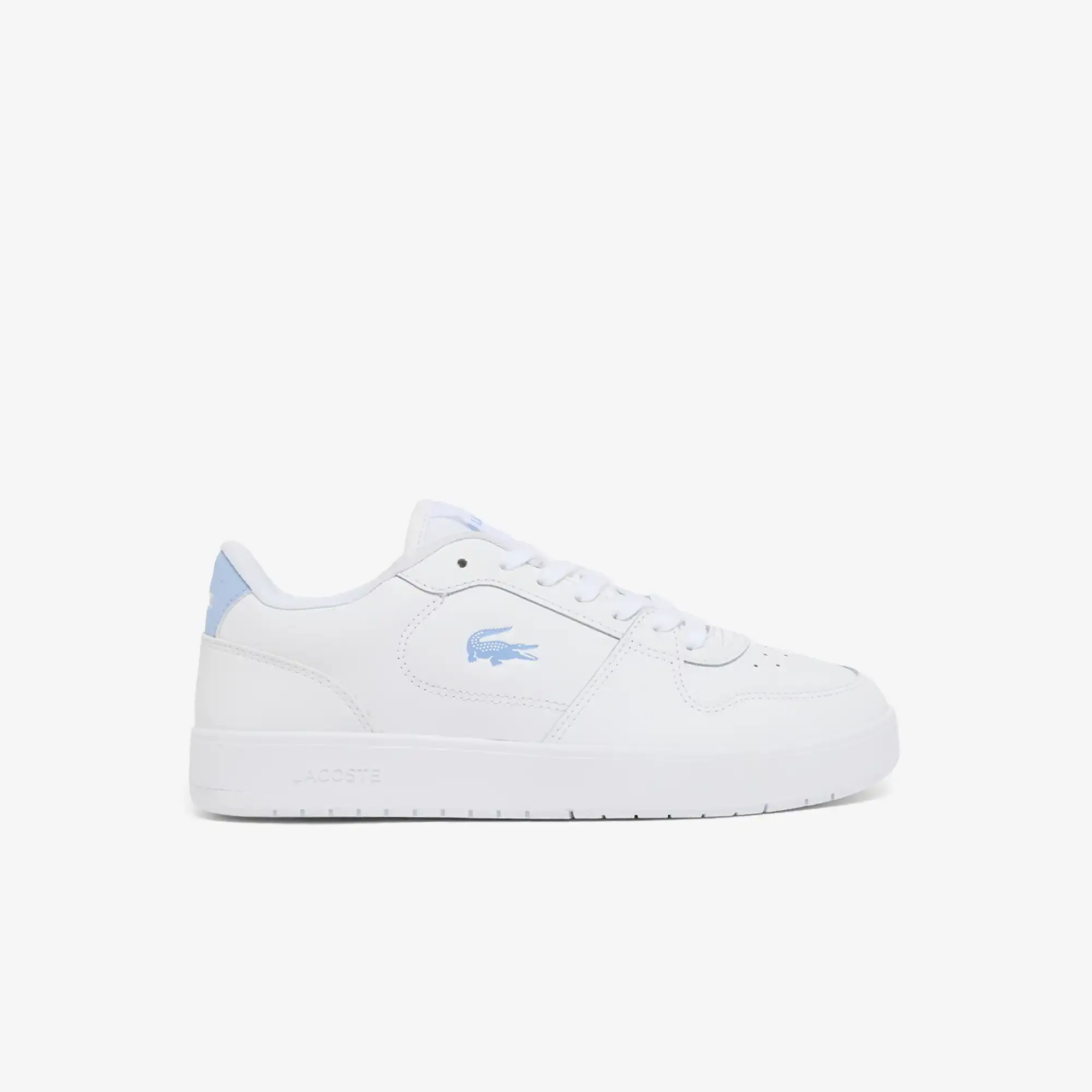 Lacoste Women's Court Ace Leather Sneakers - White & Light Blue