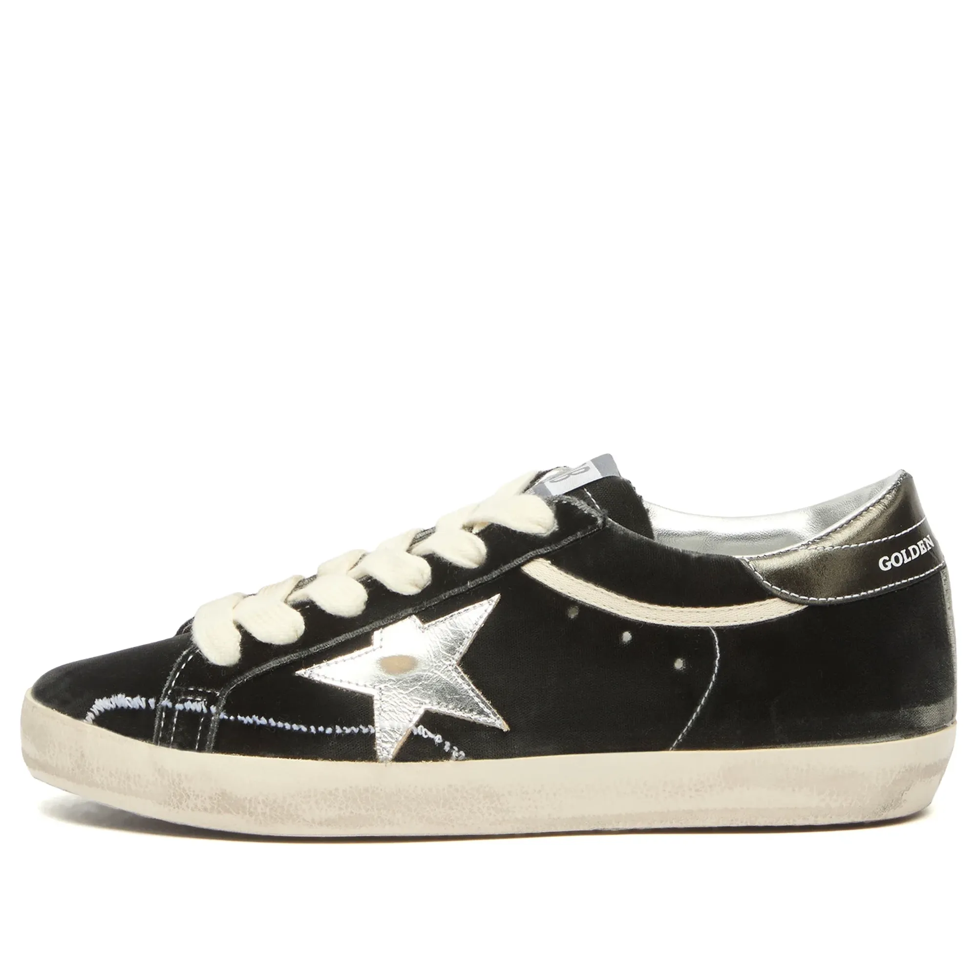 Golden Goose Women's Velvet Super Star Sneaker Dark Grey/Silver