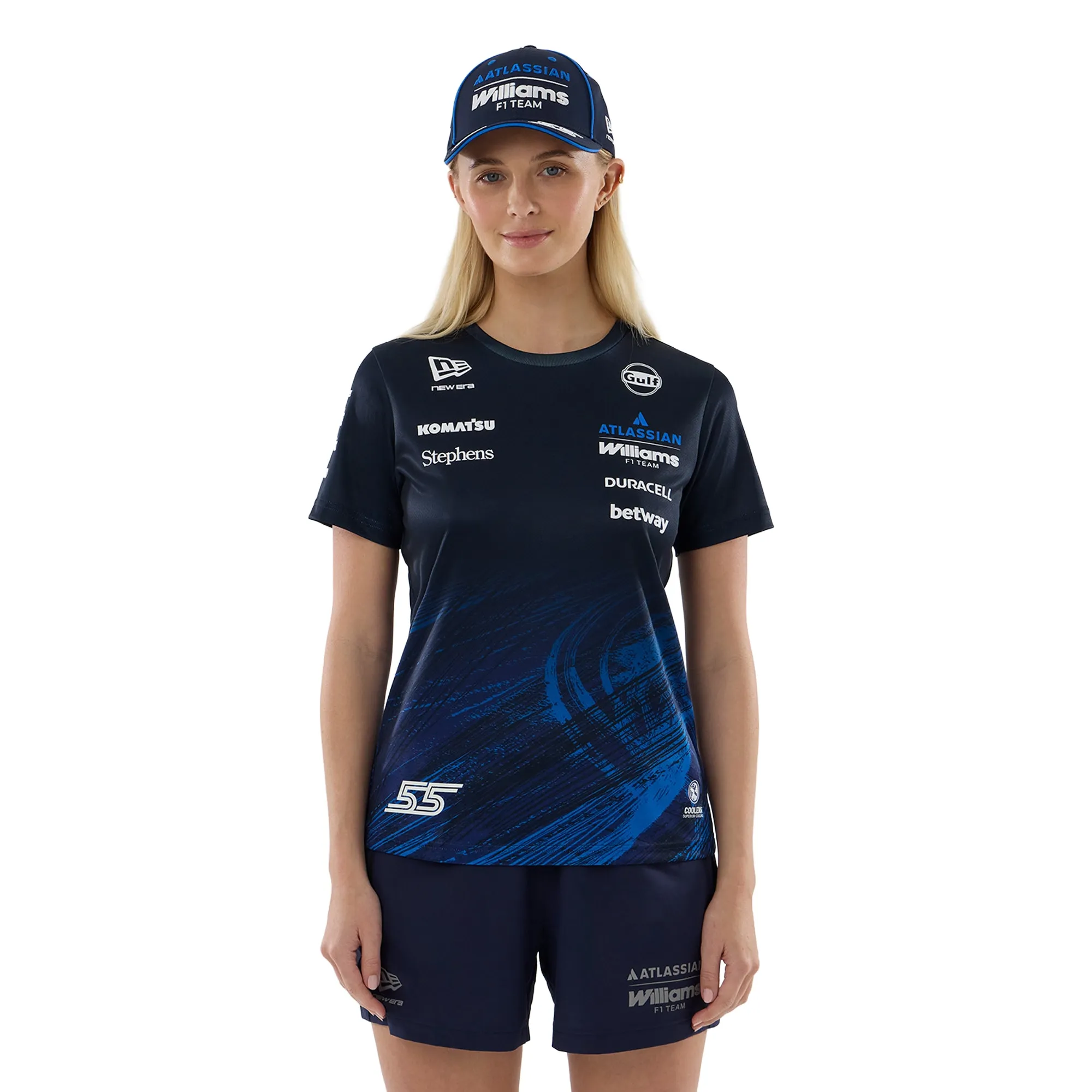 New Era Cap Williams Racing New Era Carlos Sainz Replica Tech T-Shirt - Womens